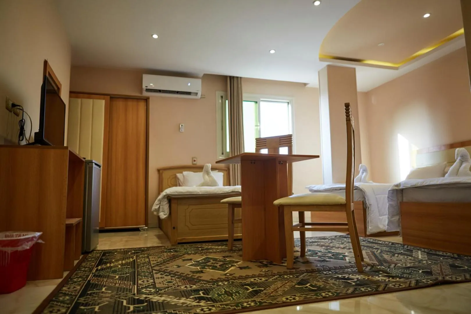 Bed in Grand Pyramid View Hotel