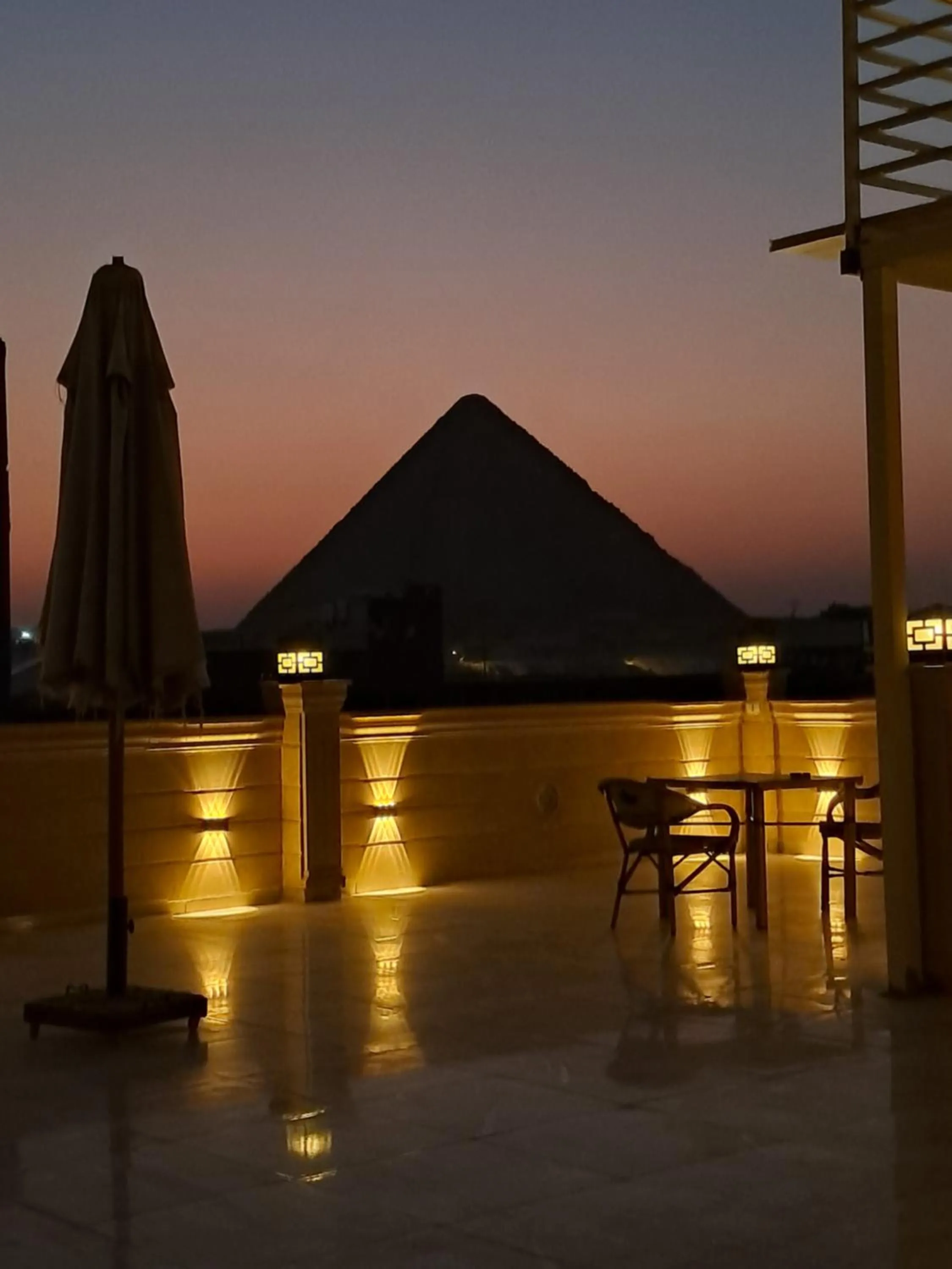 Patio in Grand Pyramid View Hotel