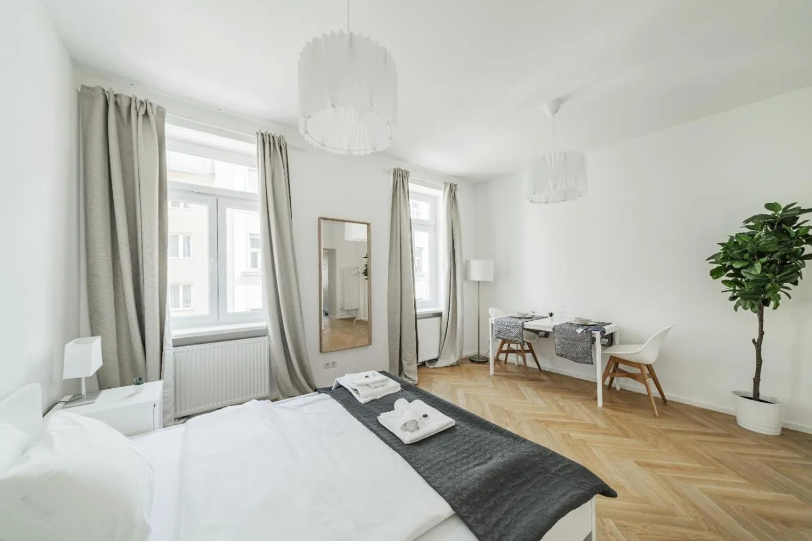 Bed in Neulerchenfelder Apartment Vienna