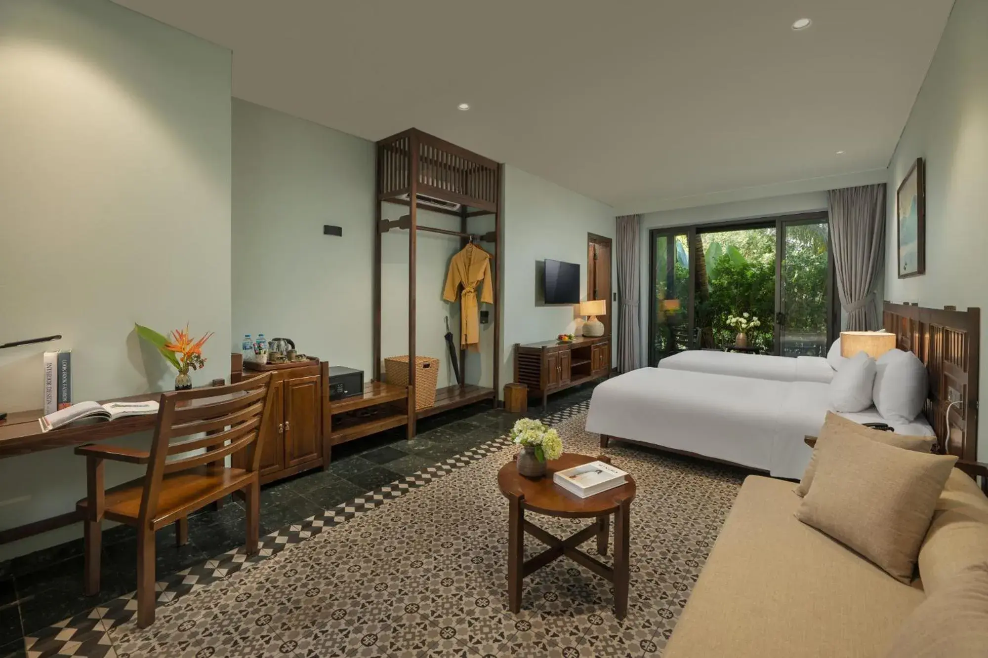 Double or Twin Room with Pool View in Coco Island Resort Ninh Binh Double or Twin Room with Pool View in Coco Island Resort Ninh Binh