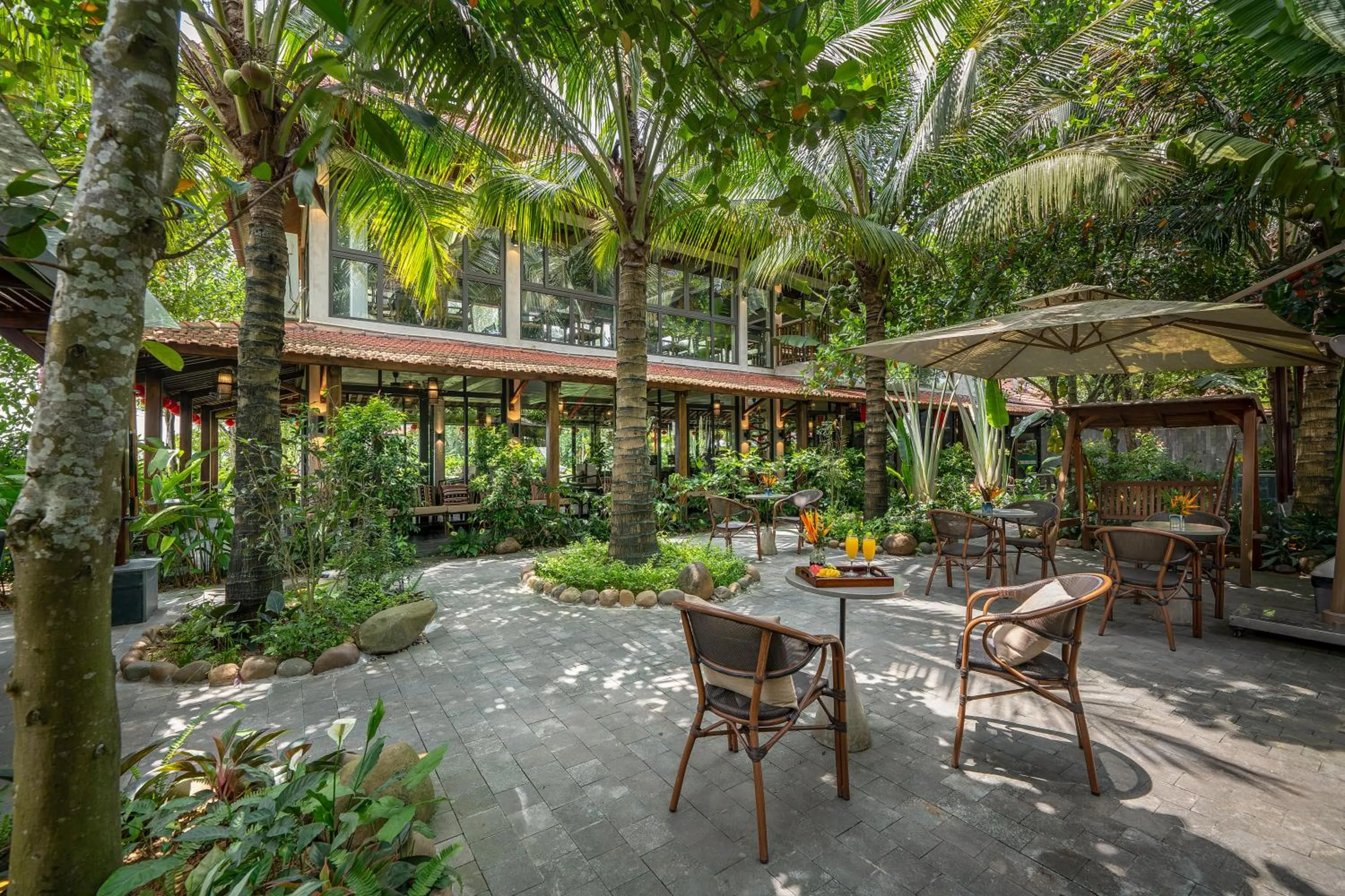 Patio in Coco Island Resort Ninh Binh