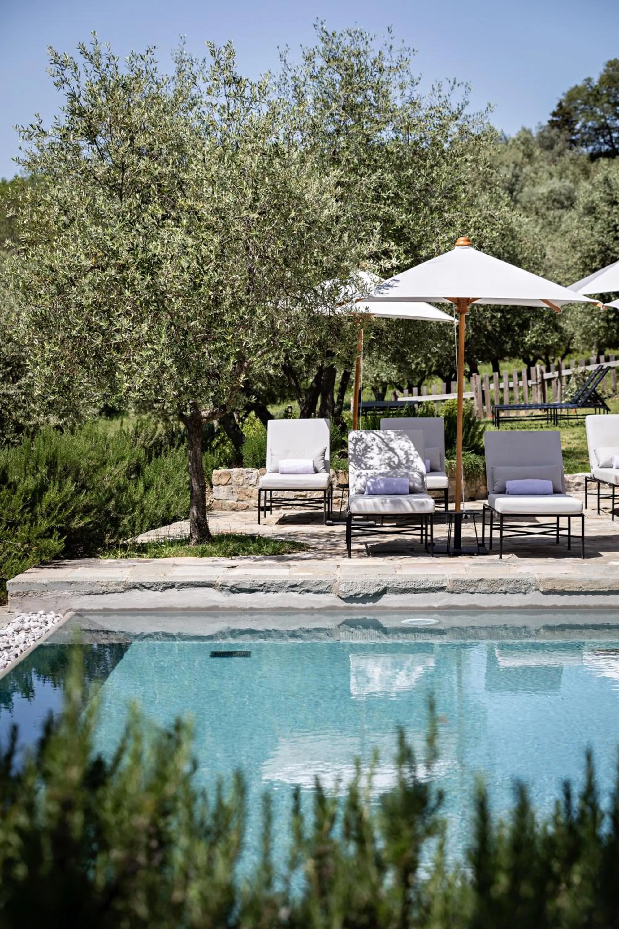 Swimming pool in Pieve Aldina Relais & Châteaux