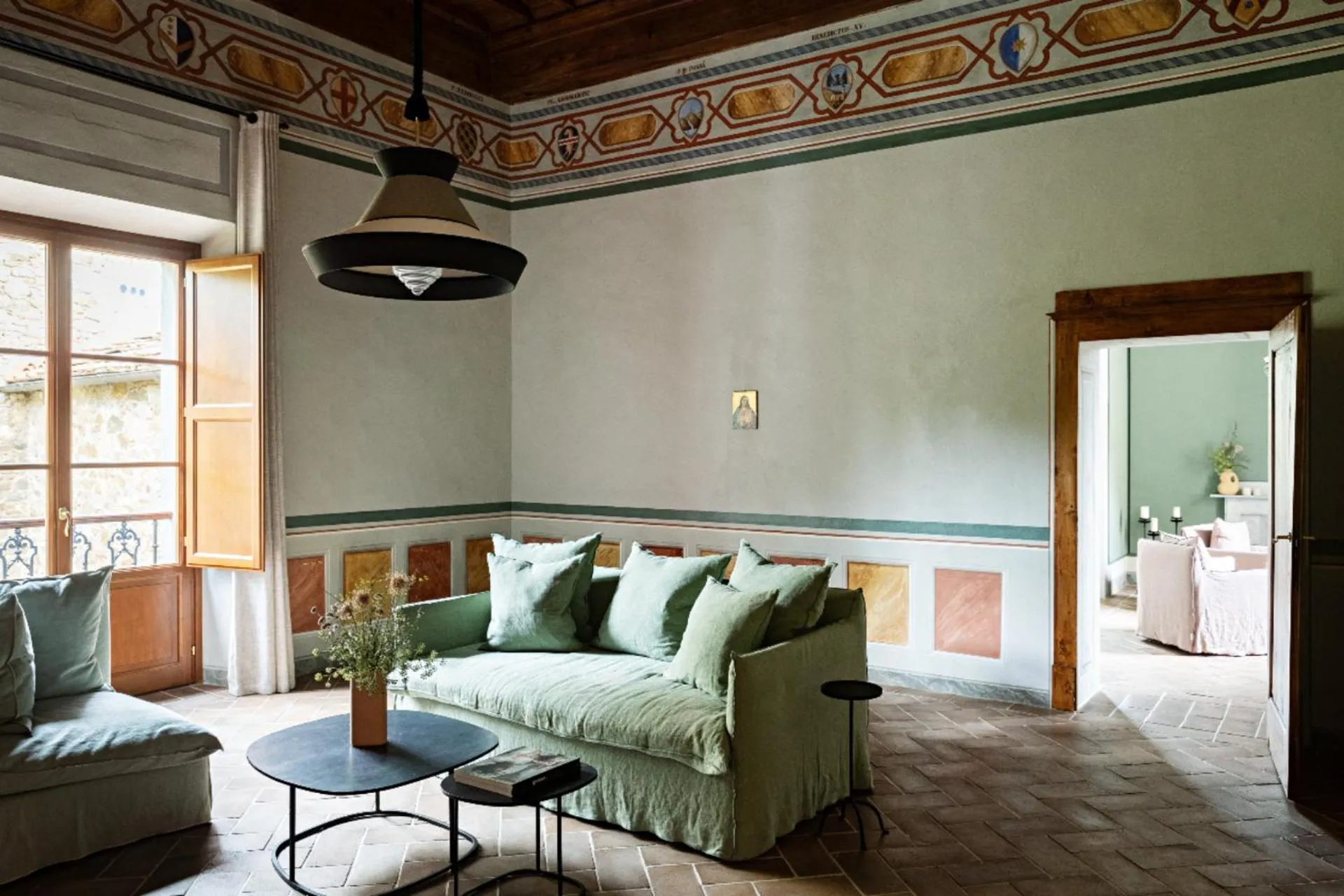 Seating area in Pieve Aldina Relais & Châteaux