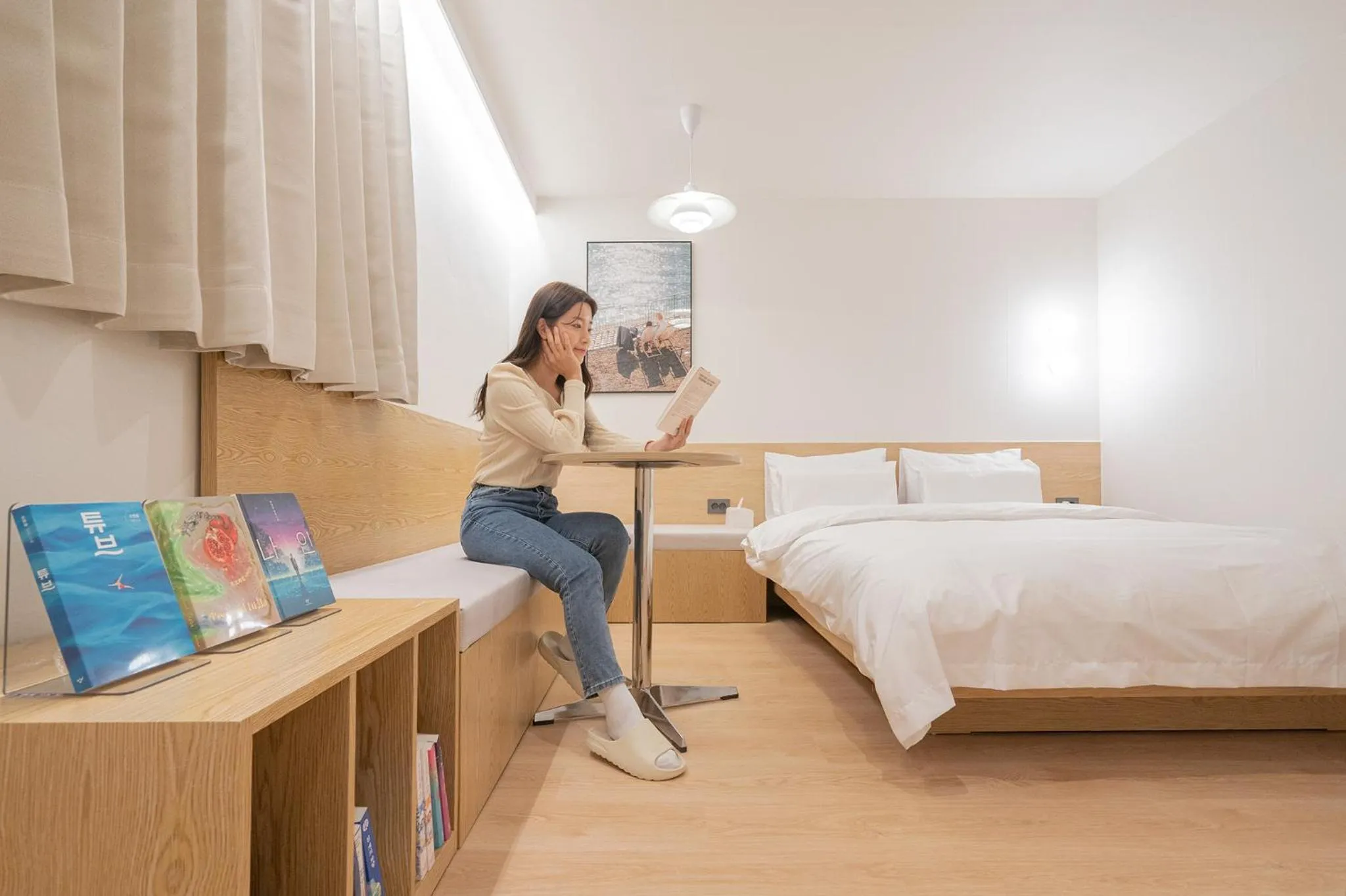 Bed in Aank Hotel Cheongju Uam 1st