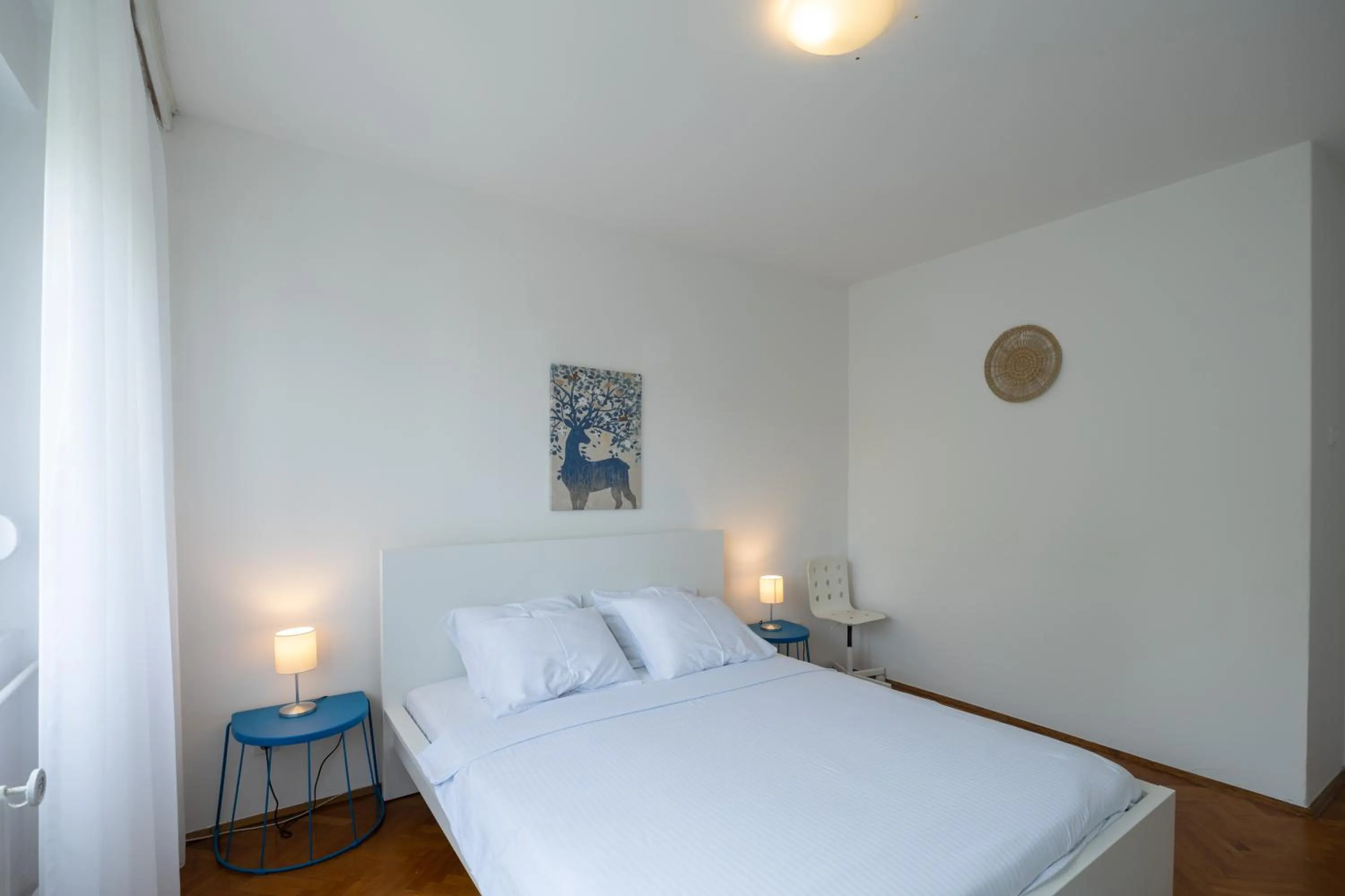 Bed in Belgrade Center Apartment III