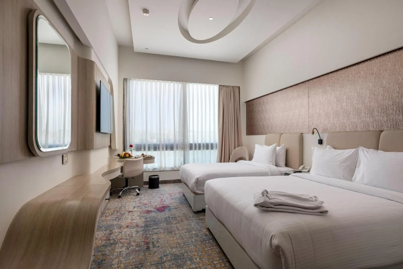 Bedroom, Bed in Crowne Plaza Alexandria Mirage by IHG