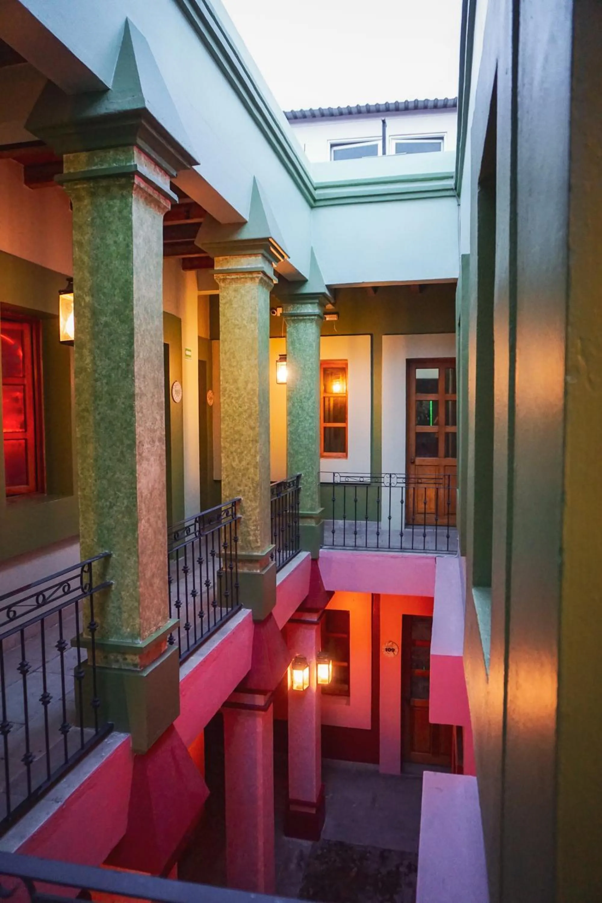 Balcony/Terrace in Viajero Oaxaca Hostel