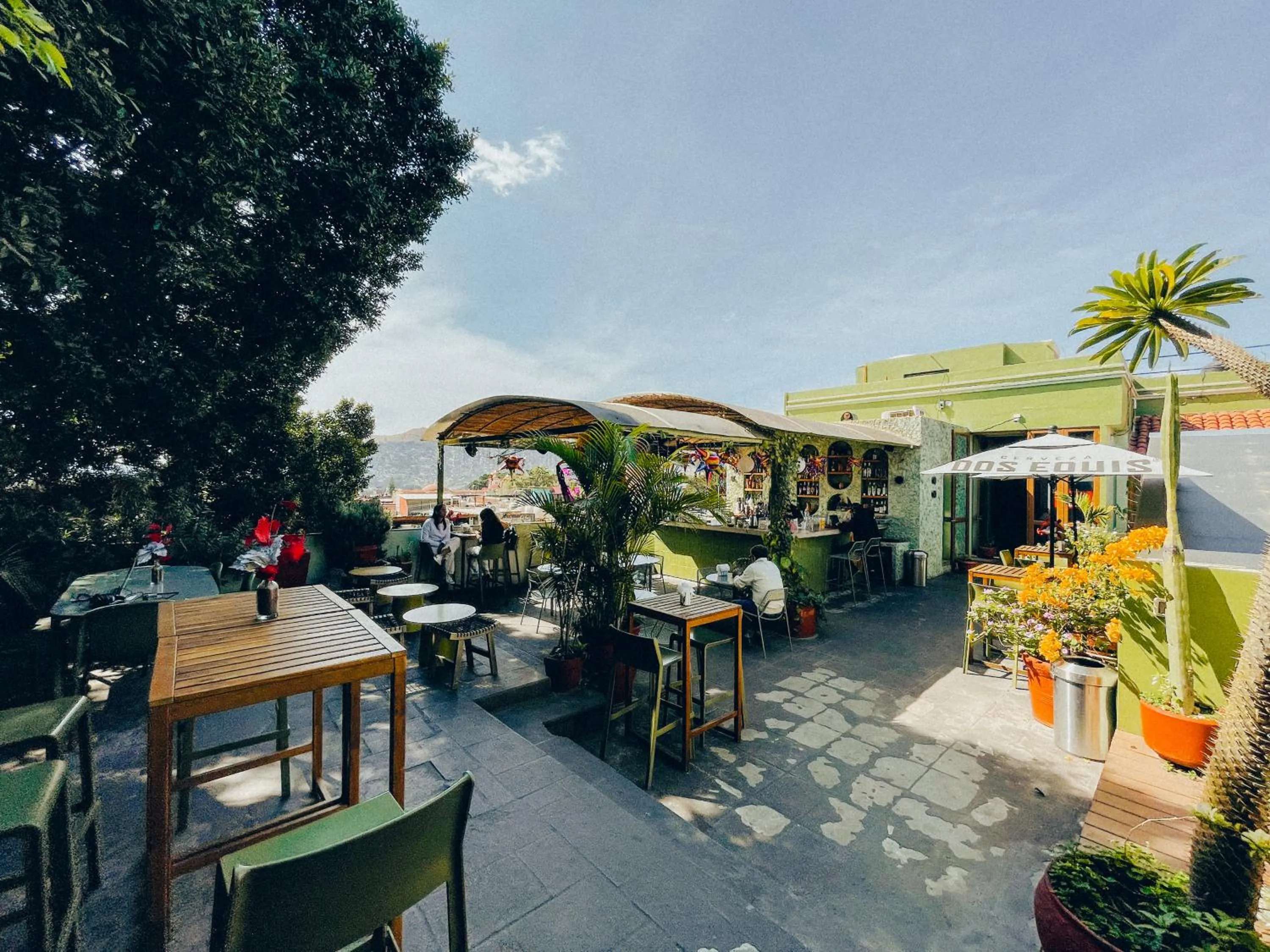 Balcony/Terrace in Viajero Oaxaca Hostel