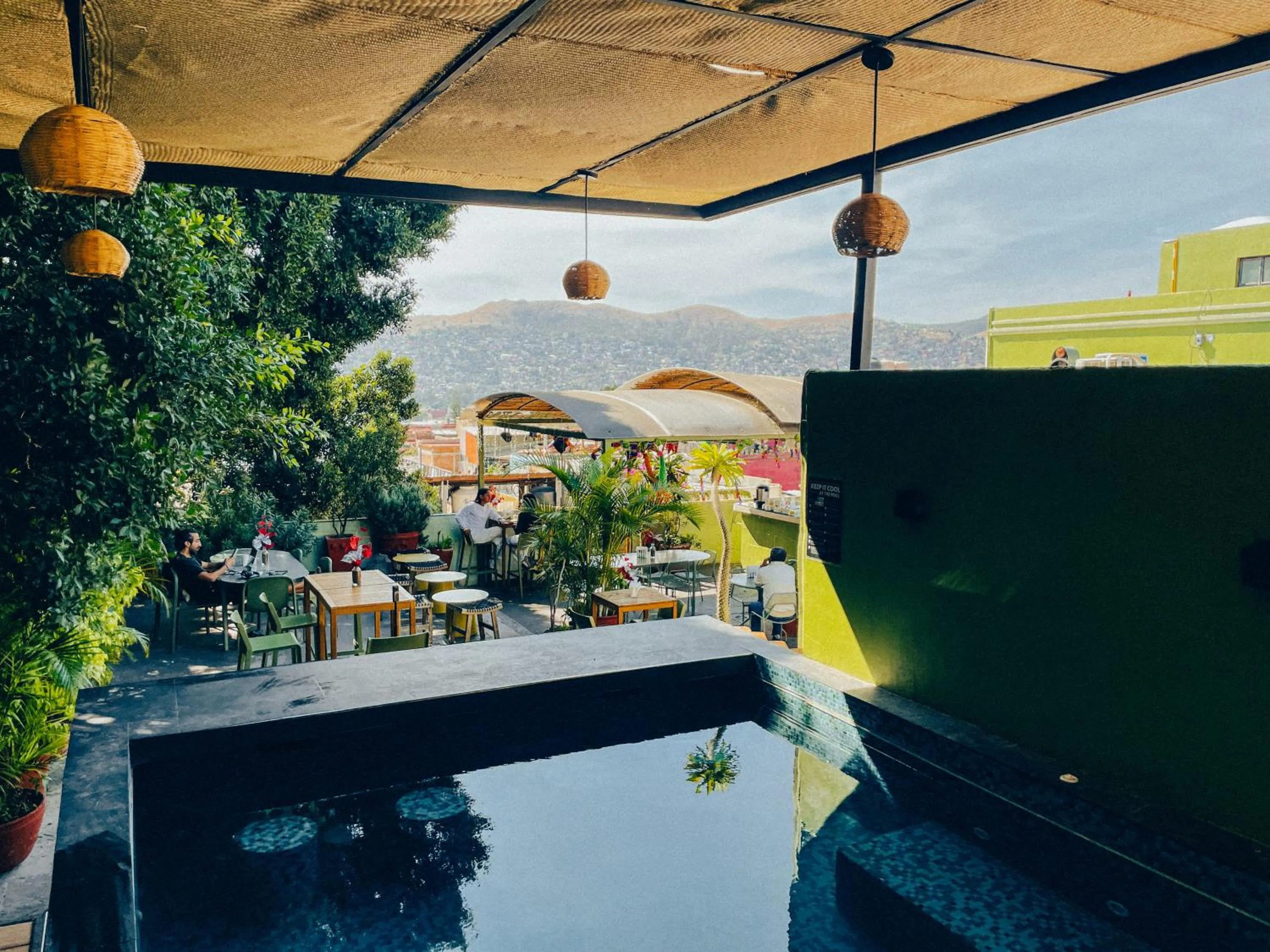 Patio in Viajero Oaxaca Hostel