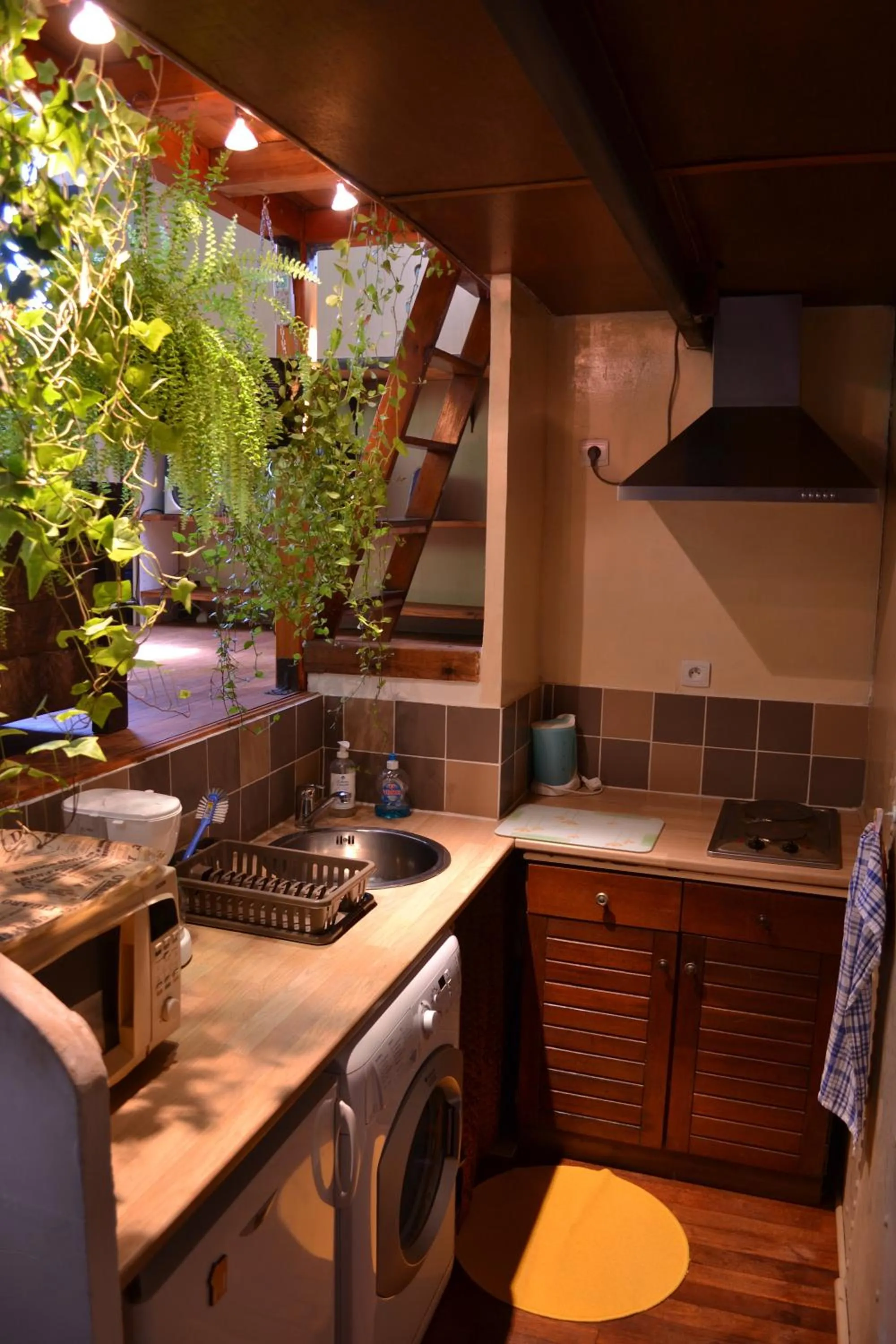 Kitchen or kitchenette in Péniche Espoir