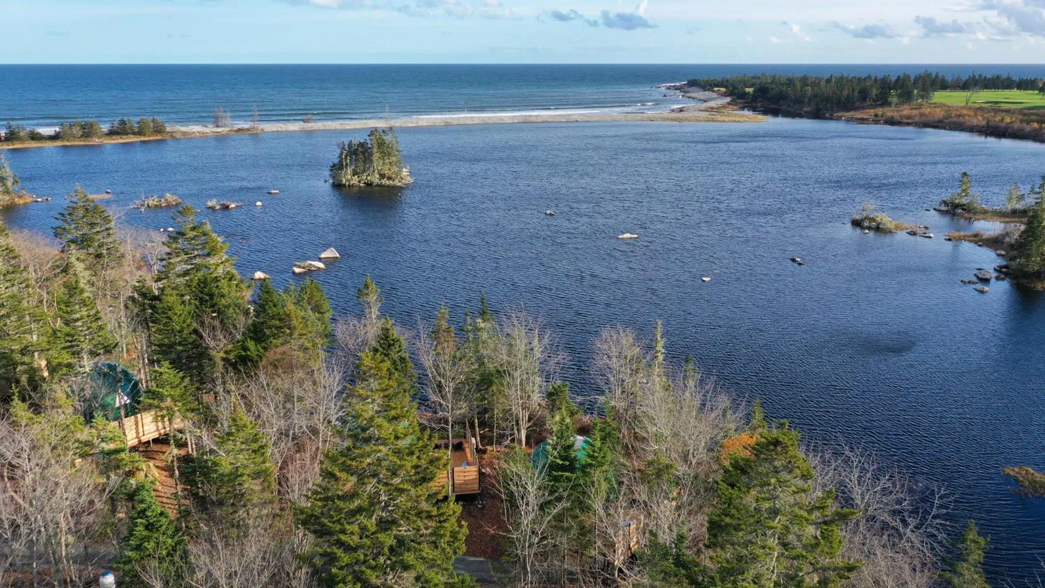Bird's eye view in White Point Beach Resort
