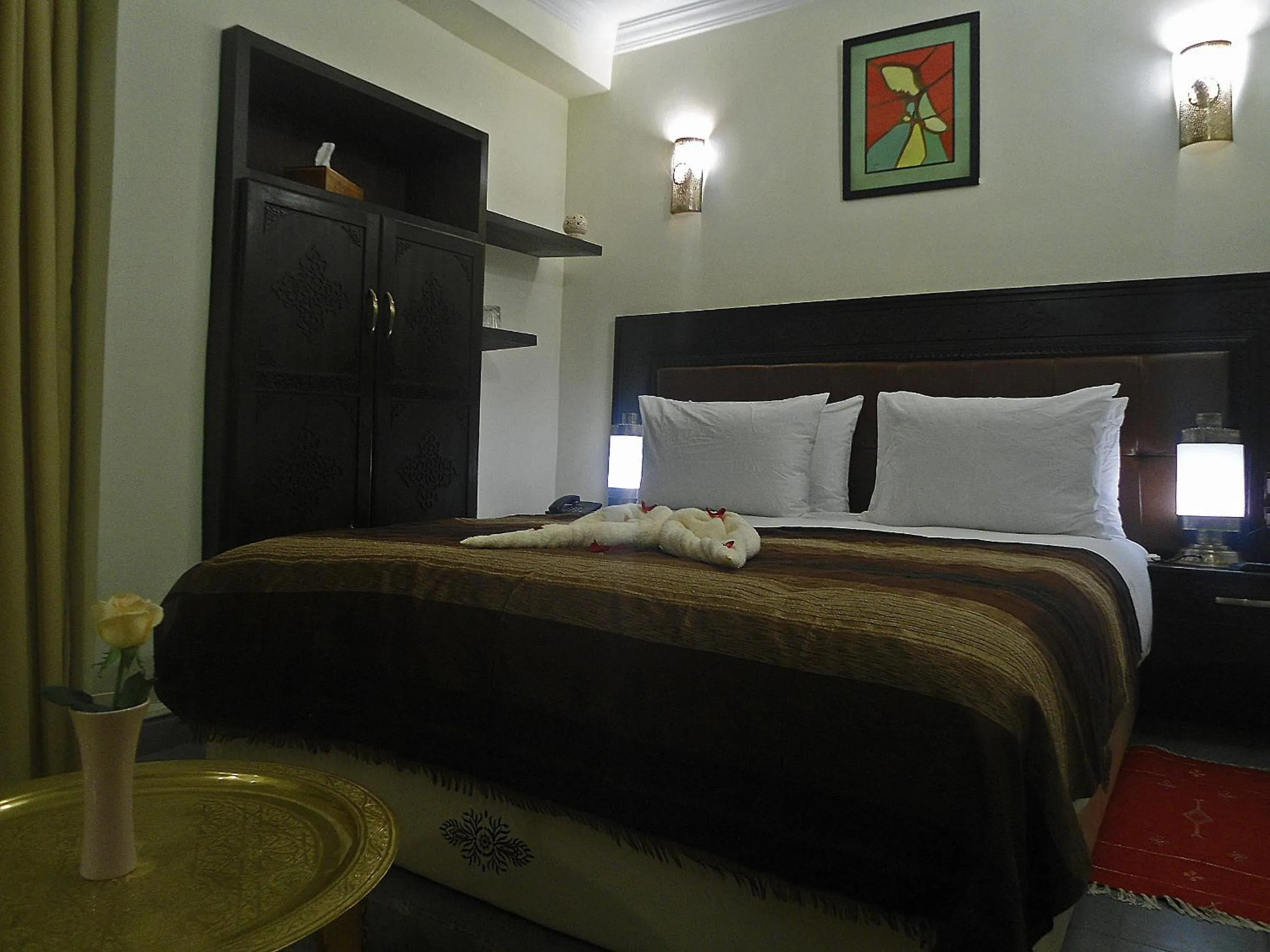 Bed in Hotel Riad Ben Atar