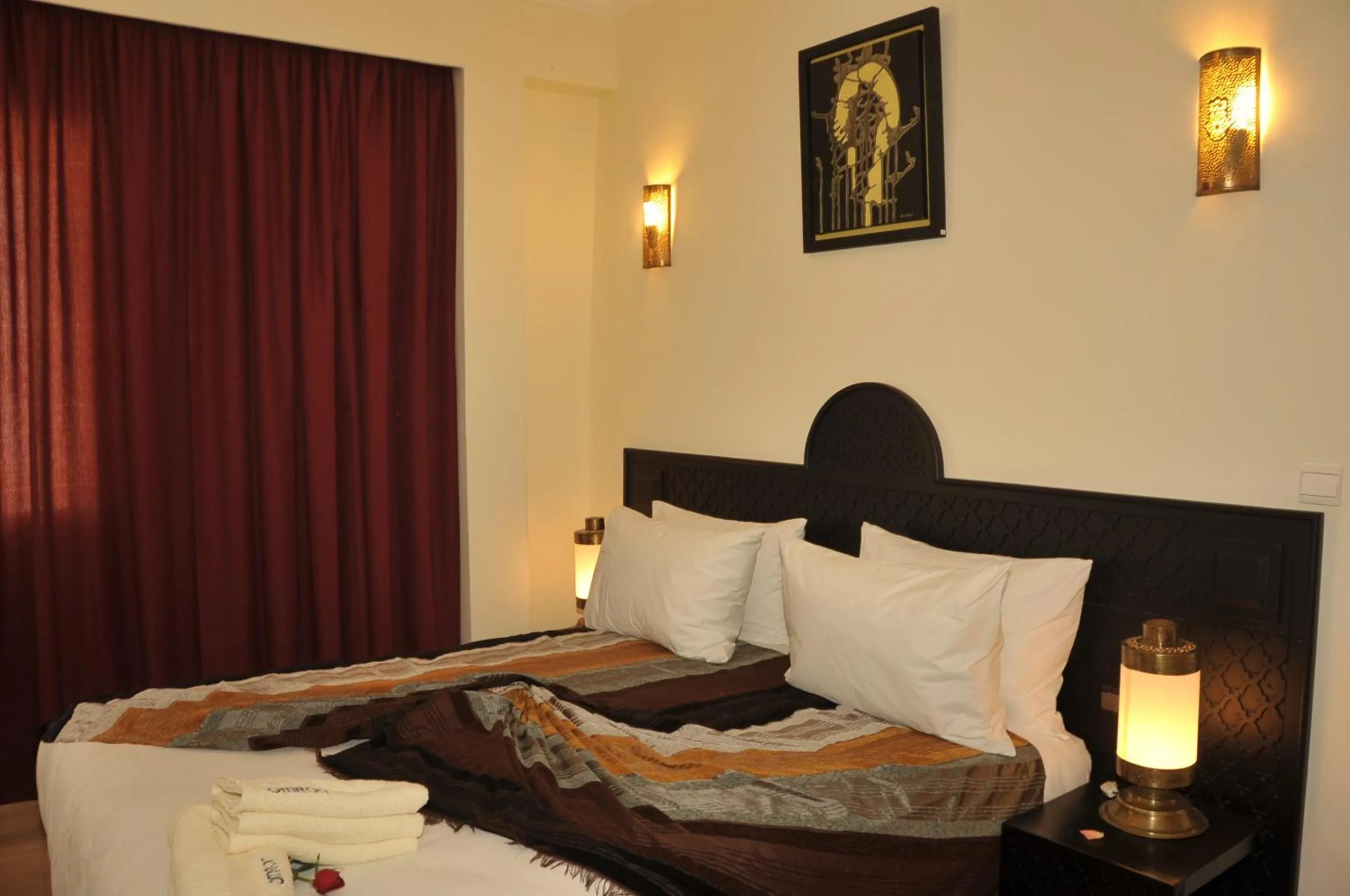 Bed in Hotel Riad Ben Atar