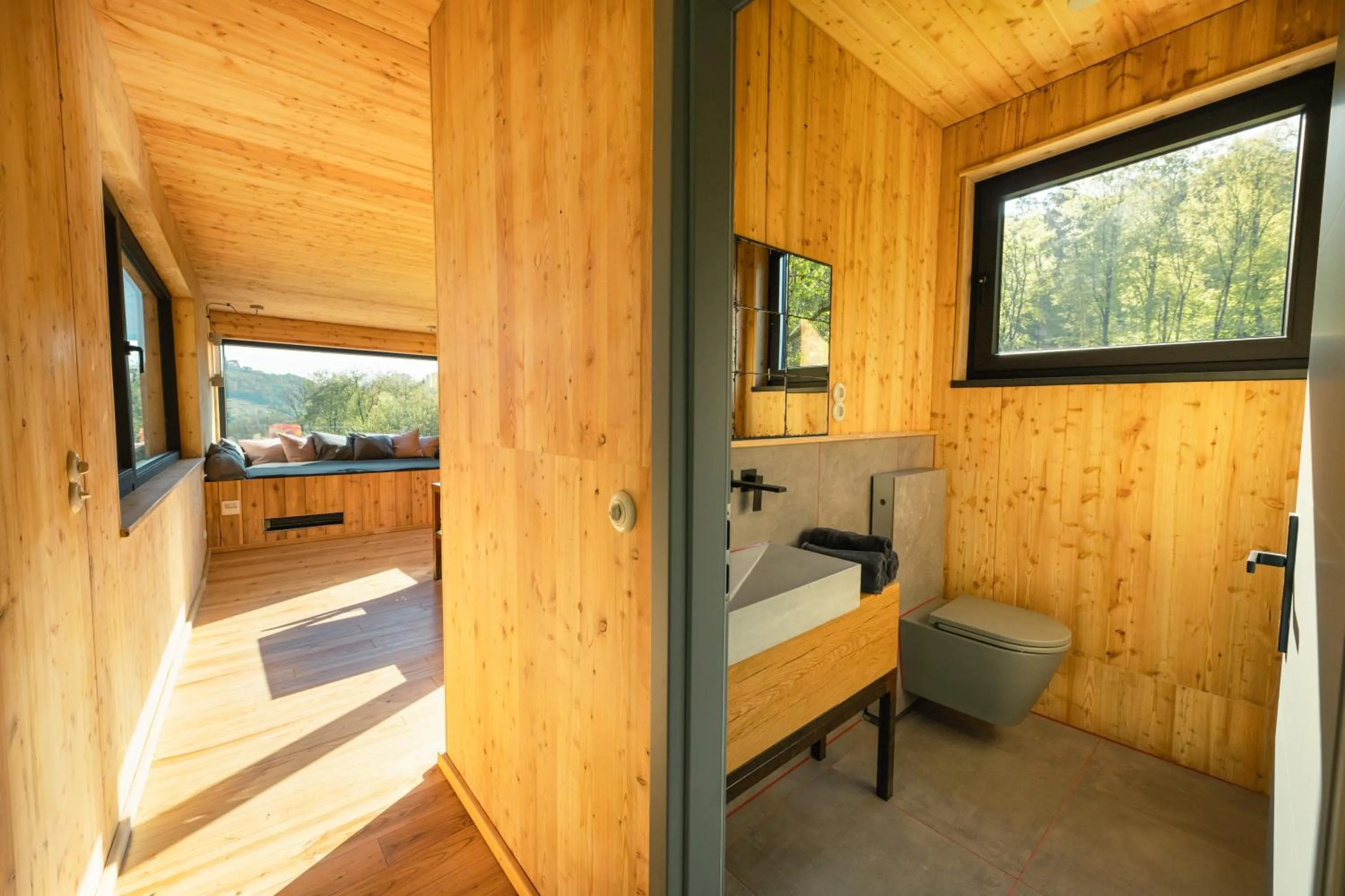 Bed in Baumhausapartment