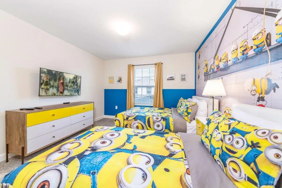 Bed in Magic villa with themed bedrooms and private pool