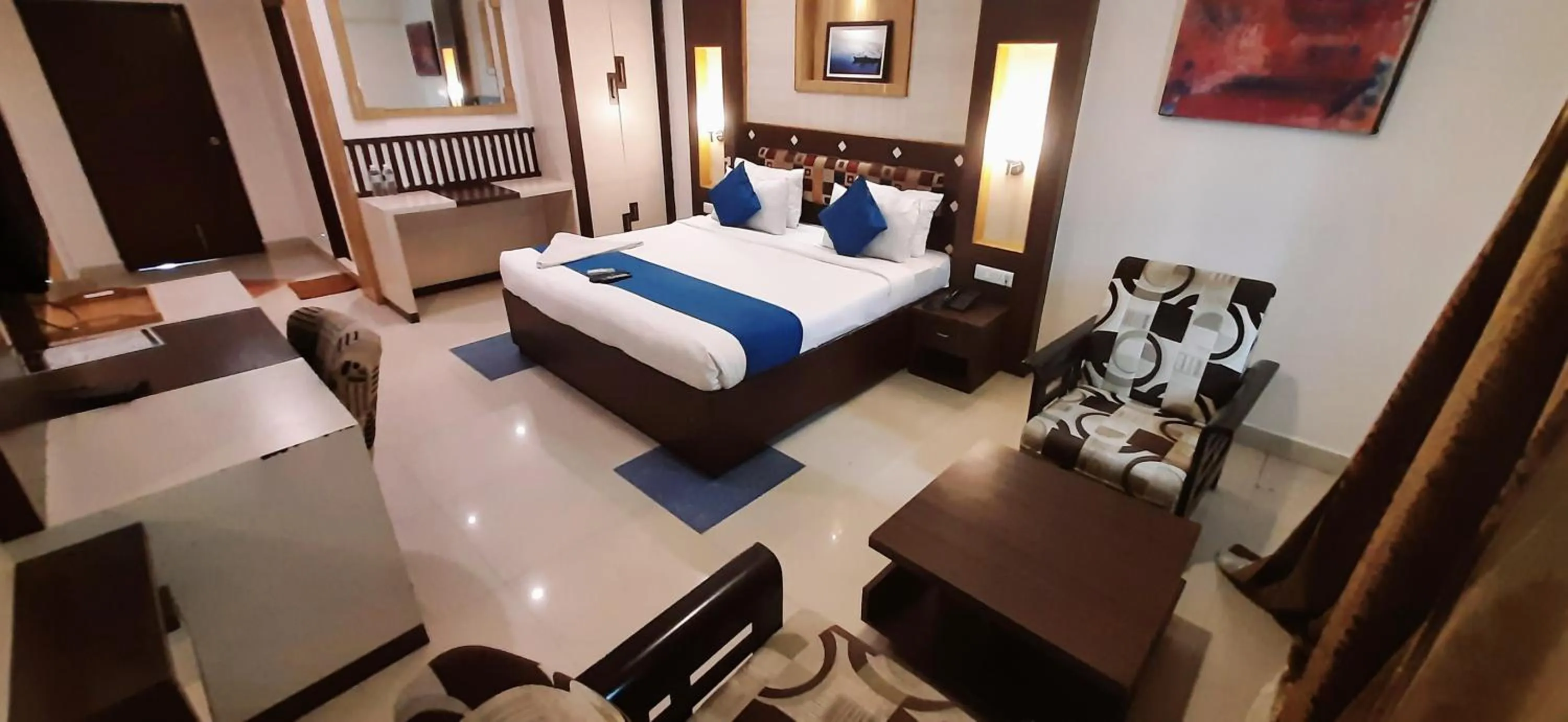 Bed in Hotel Kosala Vijayawada