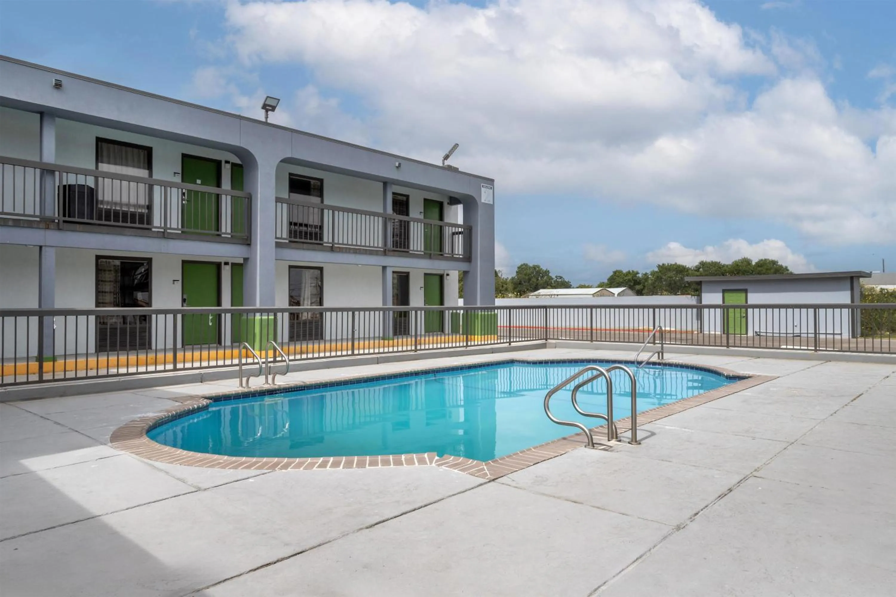 Pool view in SureStay Studio by Best Western Victoria