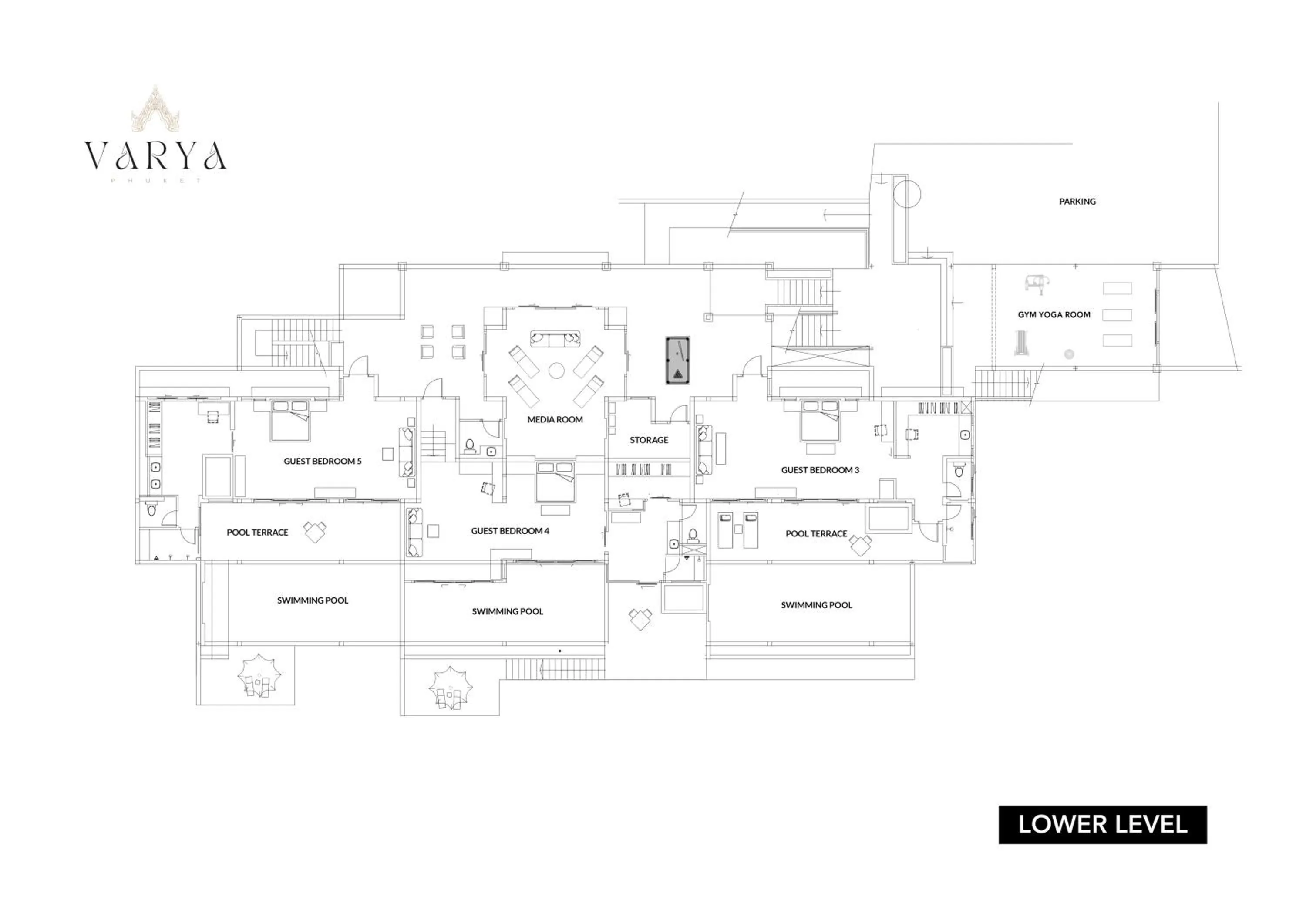 Floor plan in Villa Varya