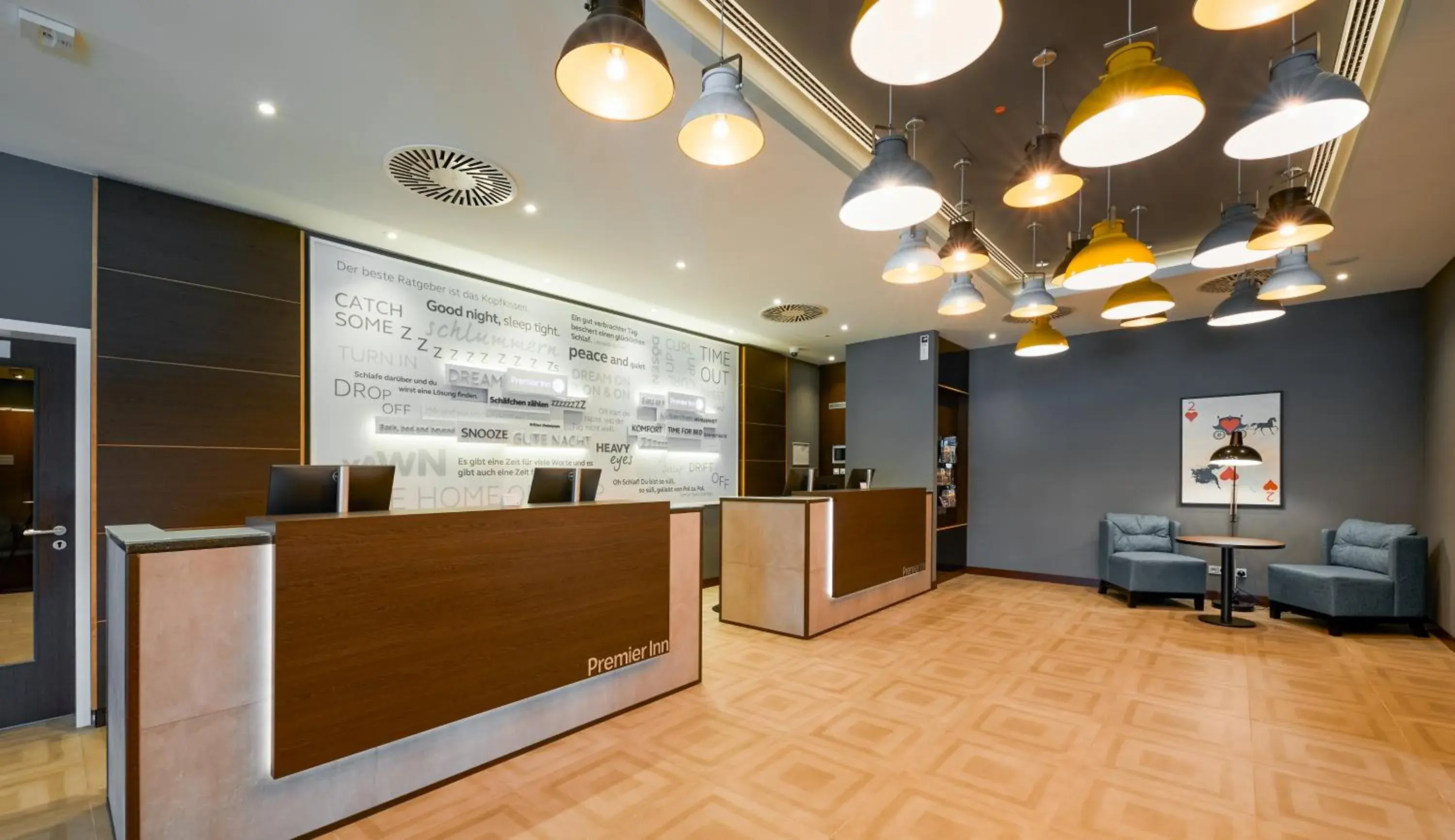 Lobby or reception in Premier Inn Saarbrücken City Congresshalle Lobby or reception in Premier Inn Saarbrücken City Congresshalle