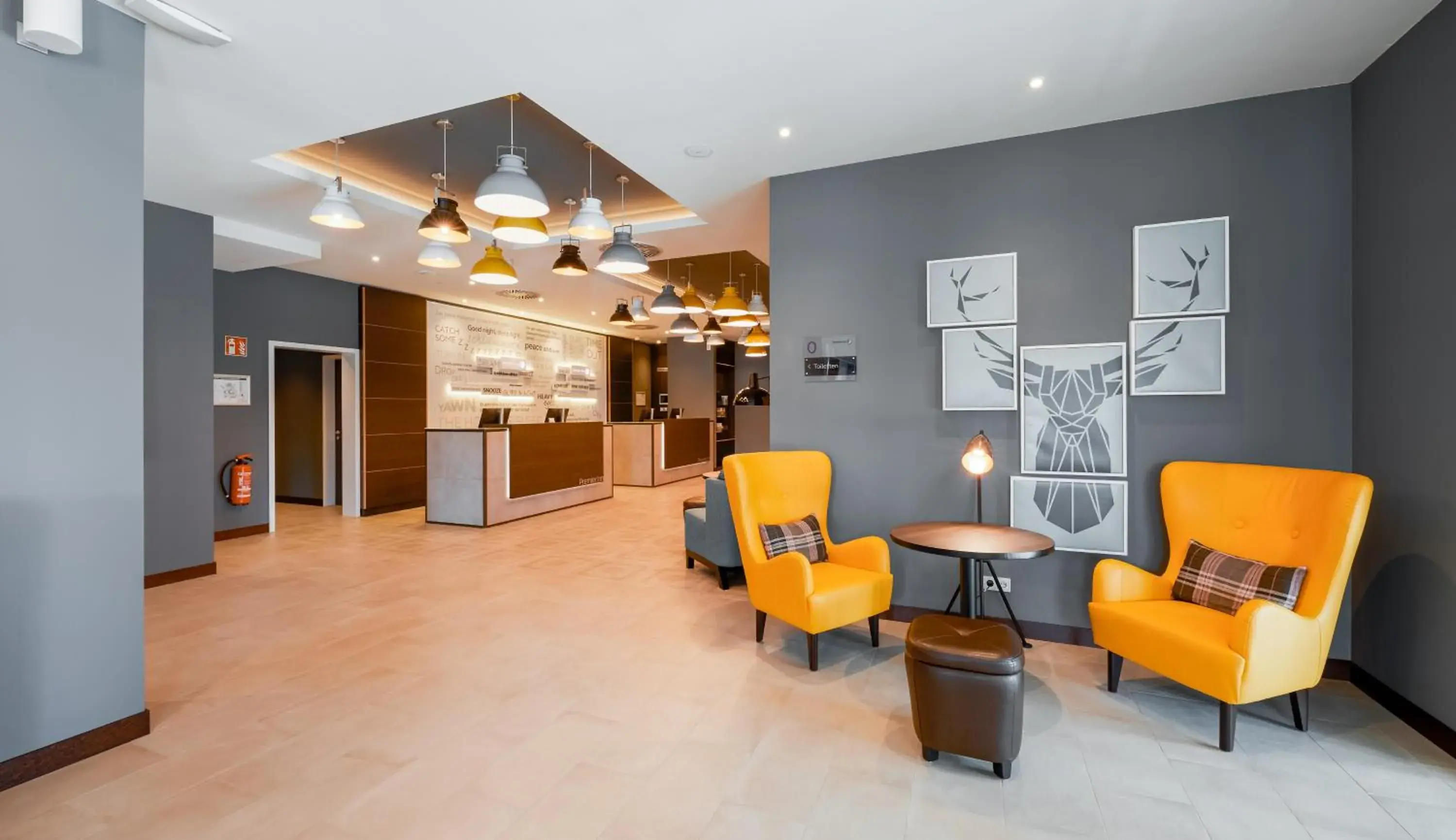 Lobby or reception in Premier Inn Saarbrücken City Congresshalle Lobby or reception in Premier Inn Saarbrücken City Congresshalle