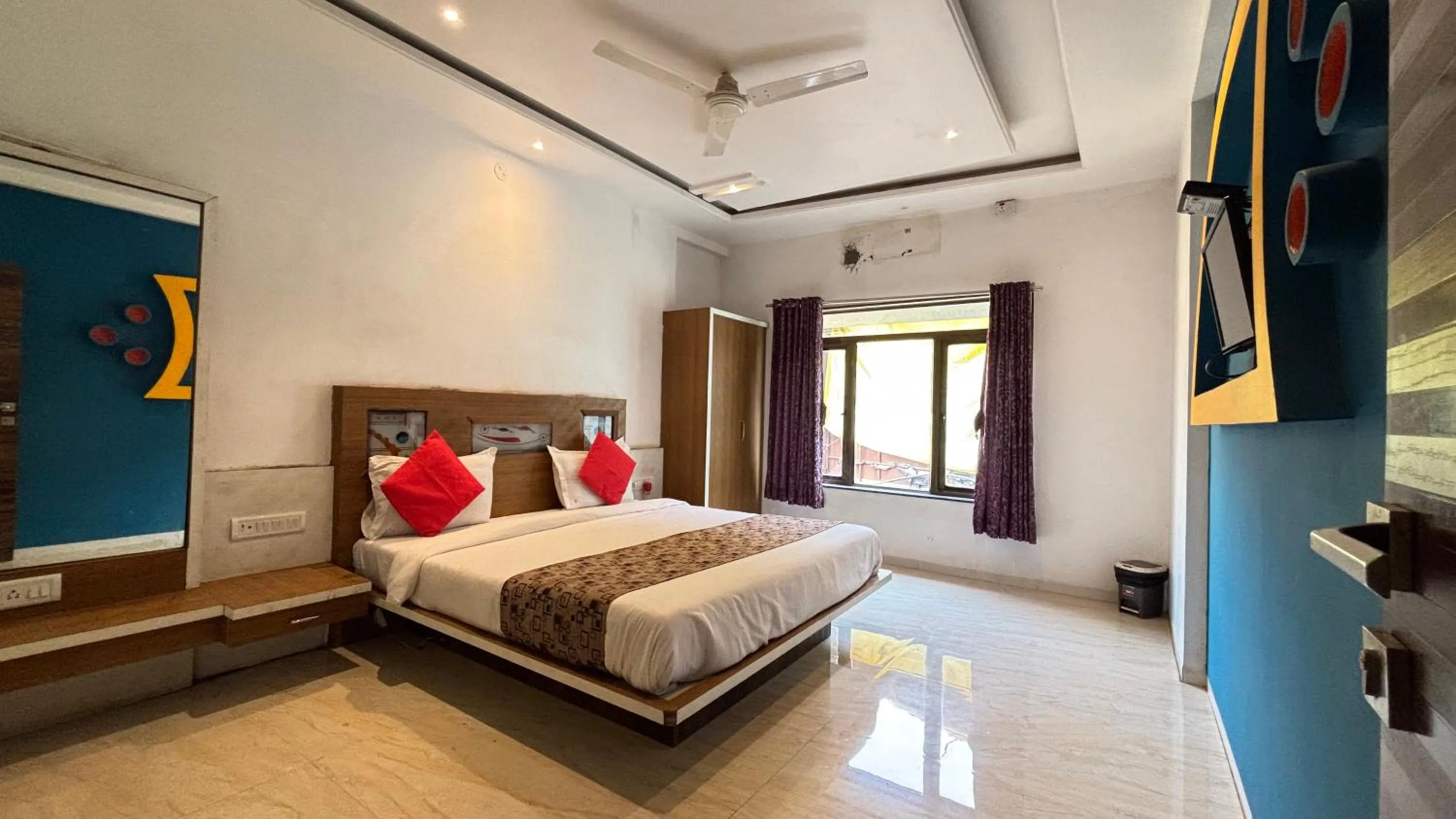 Bed in Veggies Residency