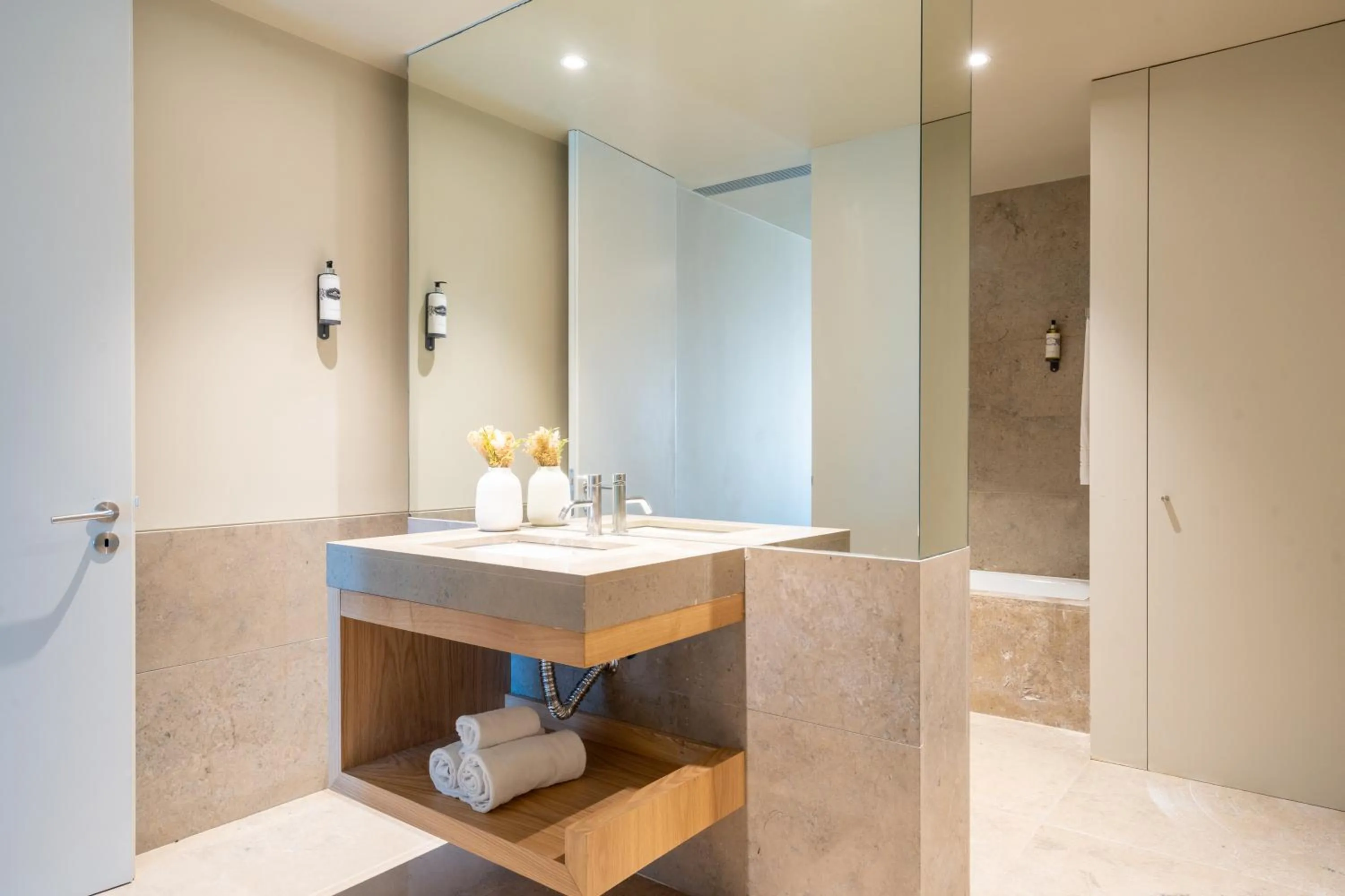 Bathroom in Aqualuz Troia Mar by The Editory