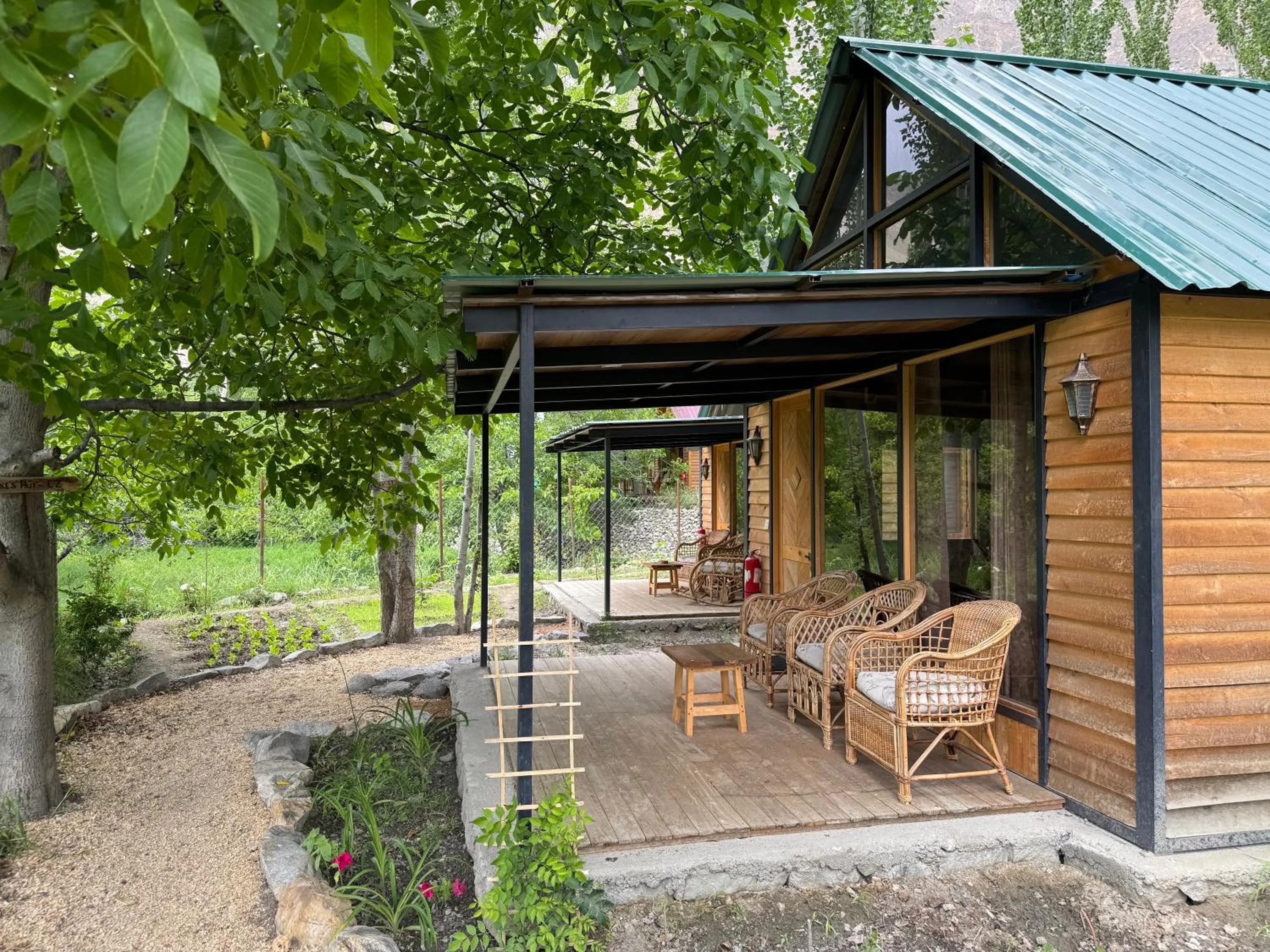Patio in The 2 Magpies, Hunza