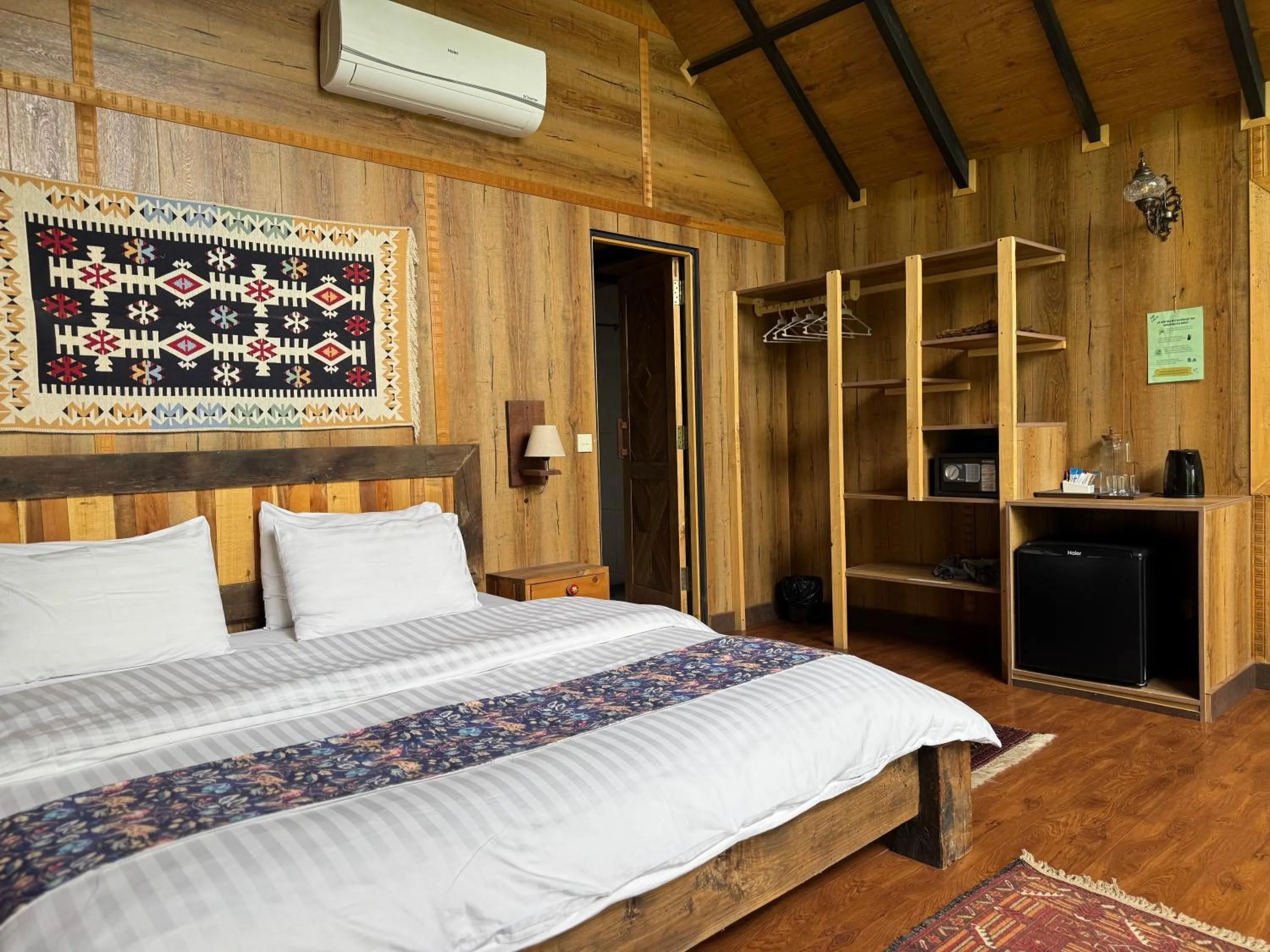 Bed in The 2 Magpies, Hunza