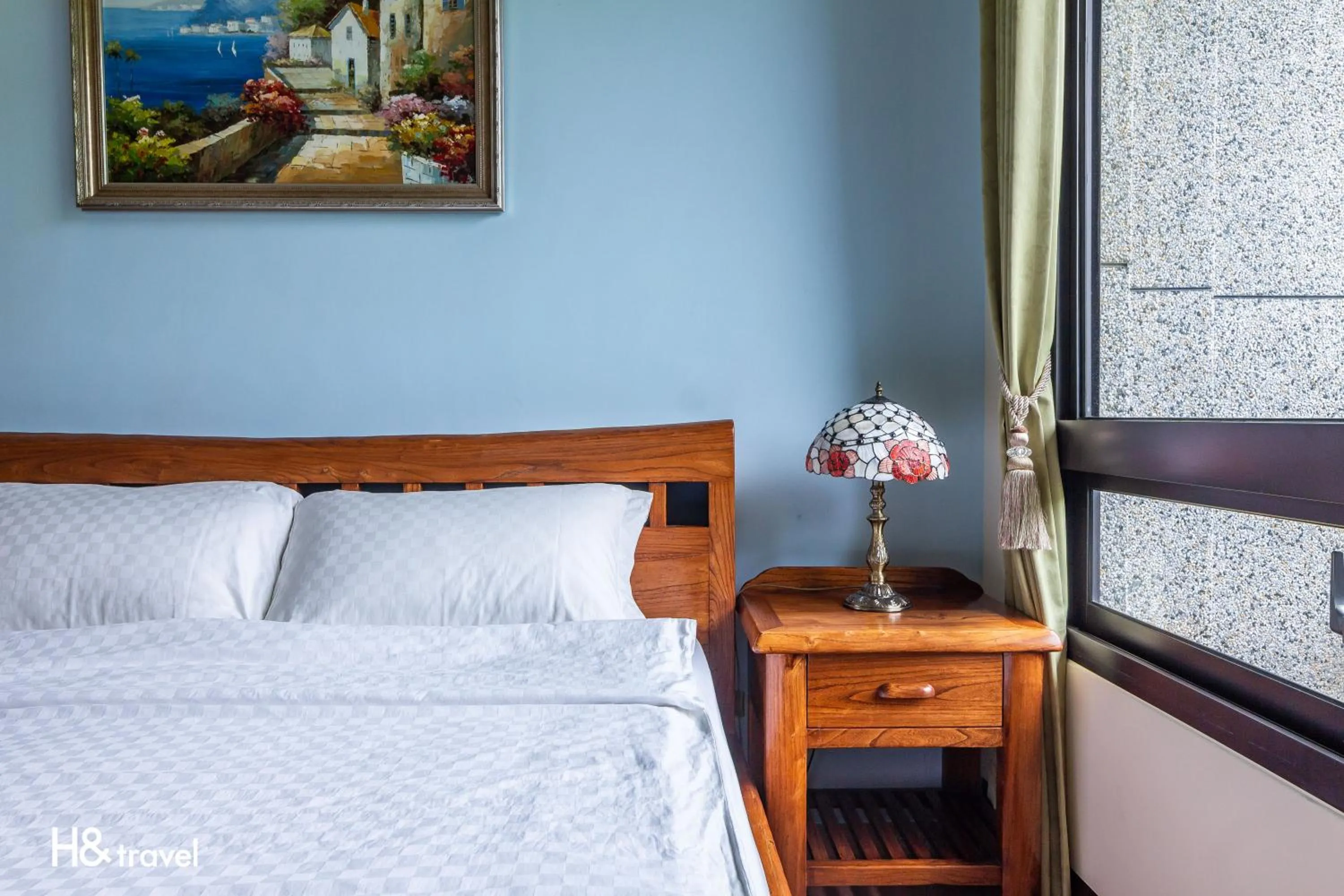Decorative detail, Bed in Qian B&B