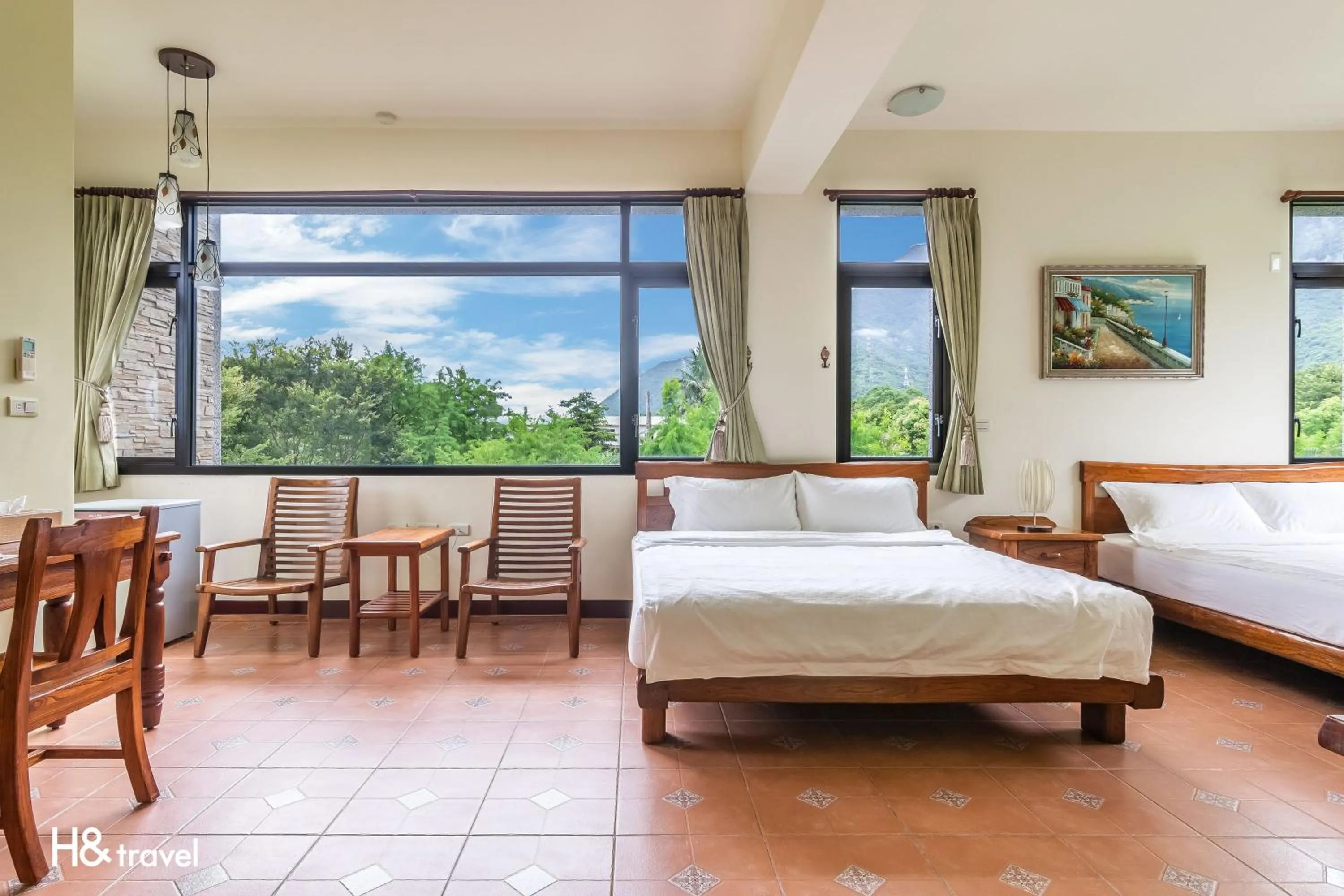 Decorative detail, Bed in Qian B&B