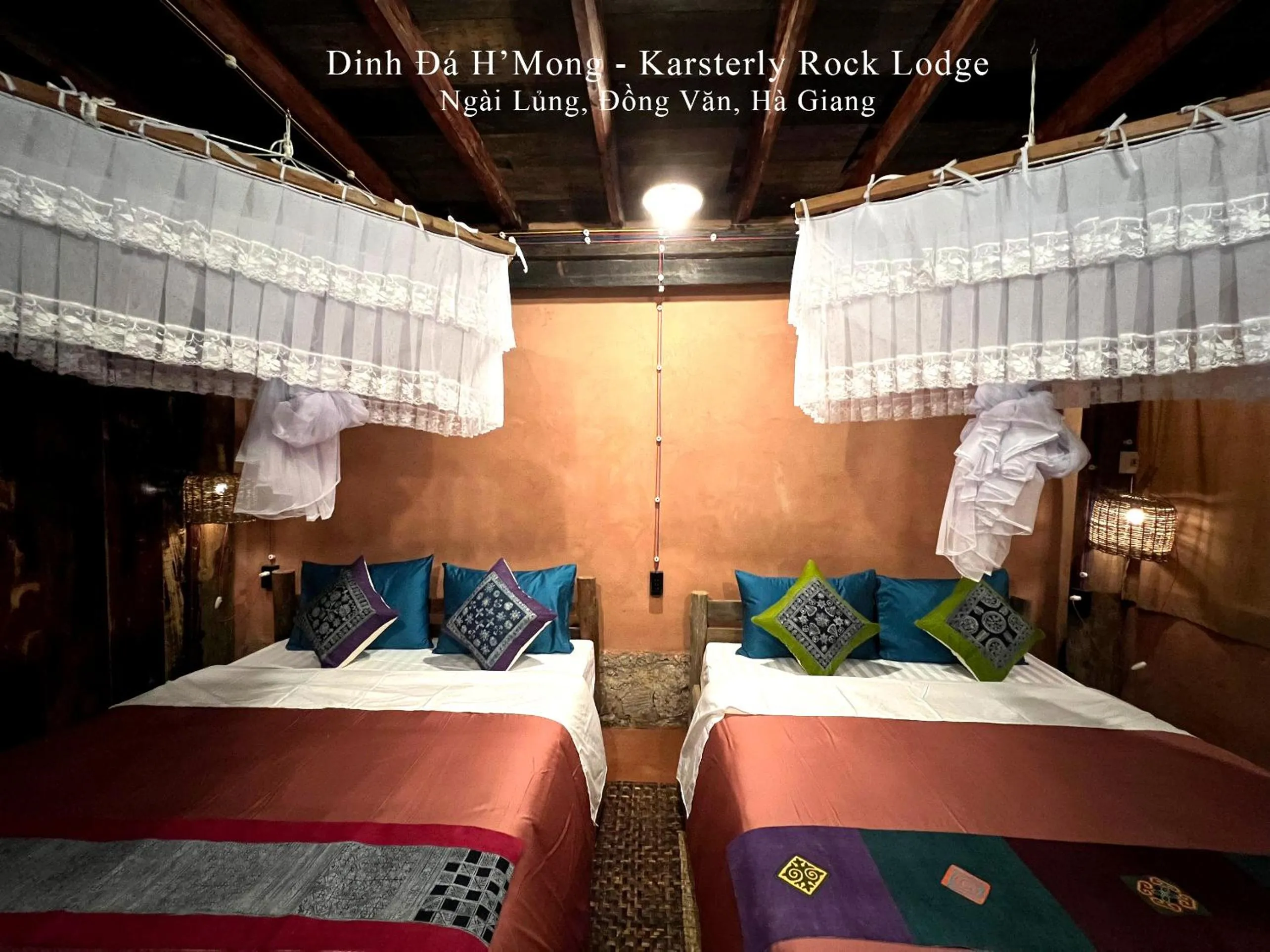 Bedroom, Bed in Dinh Đá H'Mông - Karsterly Rock Lodge