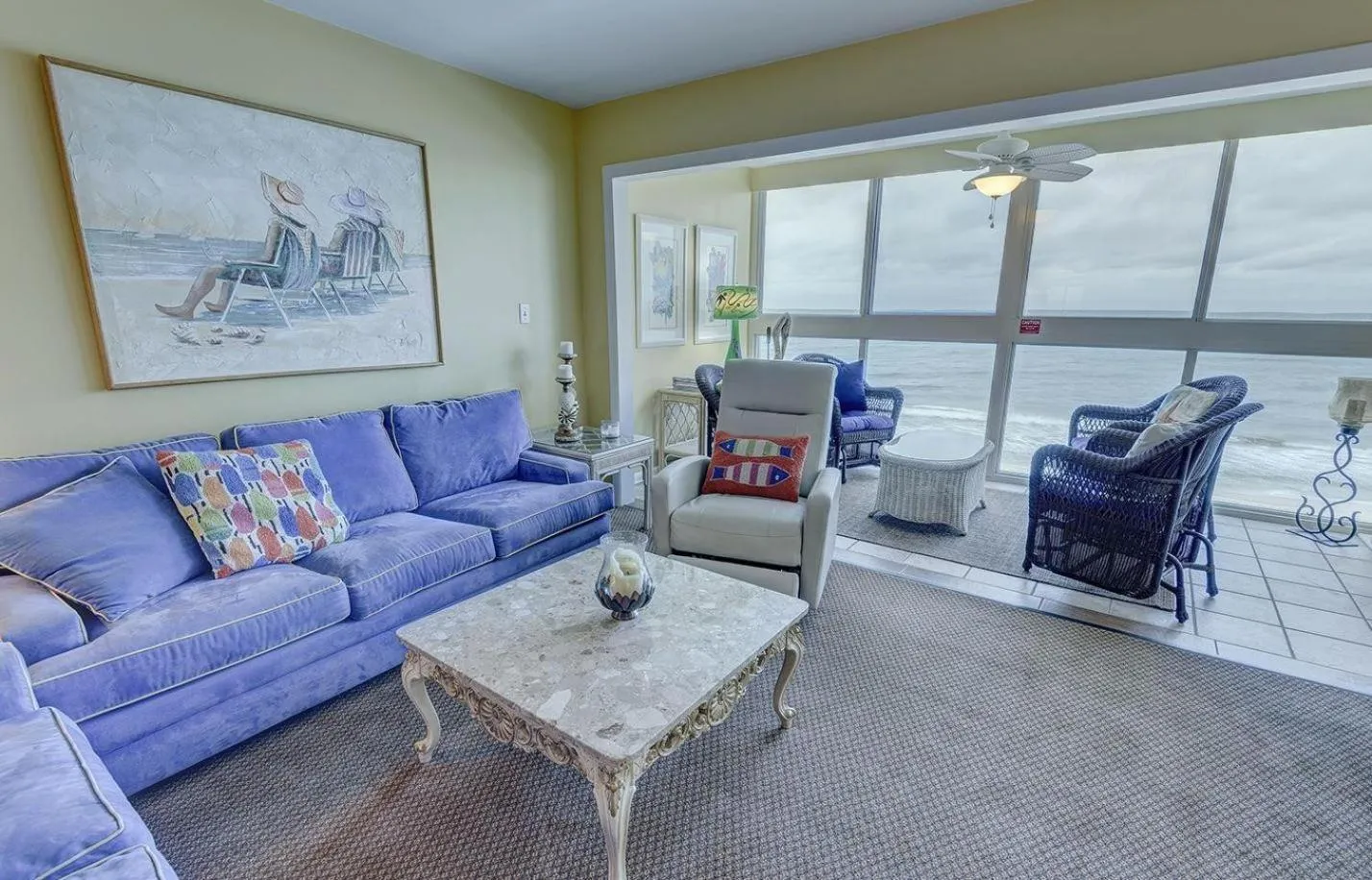 Living room in Edgewater West 53 by ALBVR - This Beachfront Condo is Perfect for your next Family Getaway