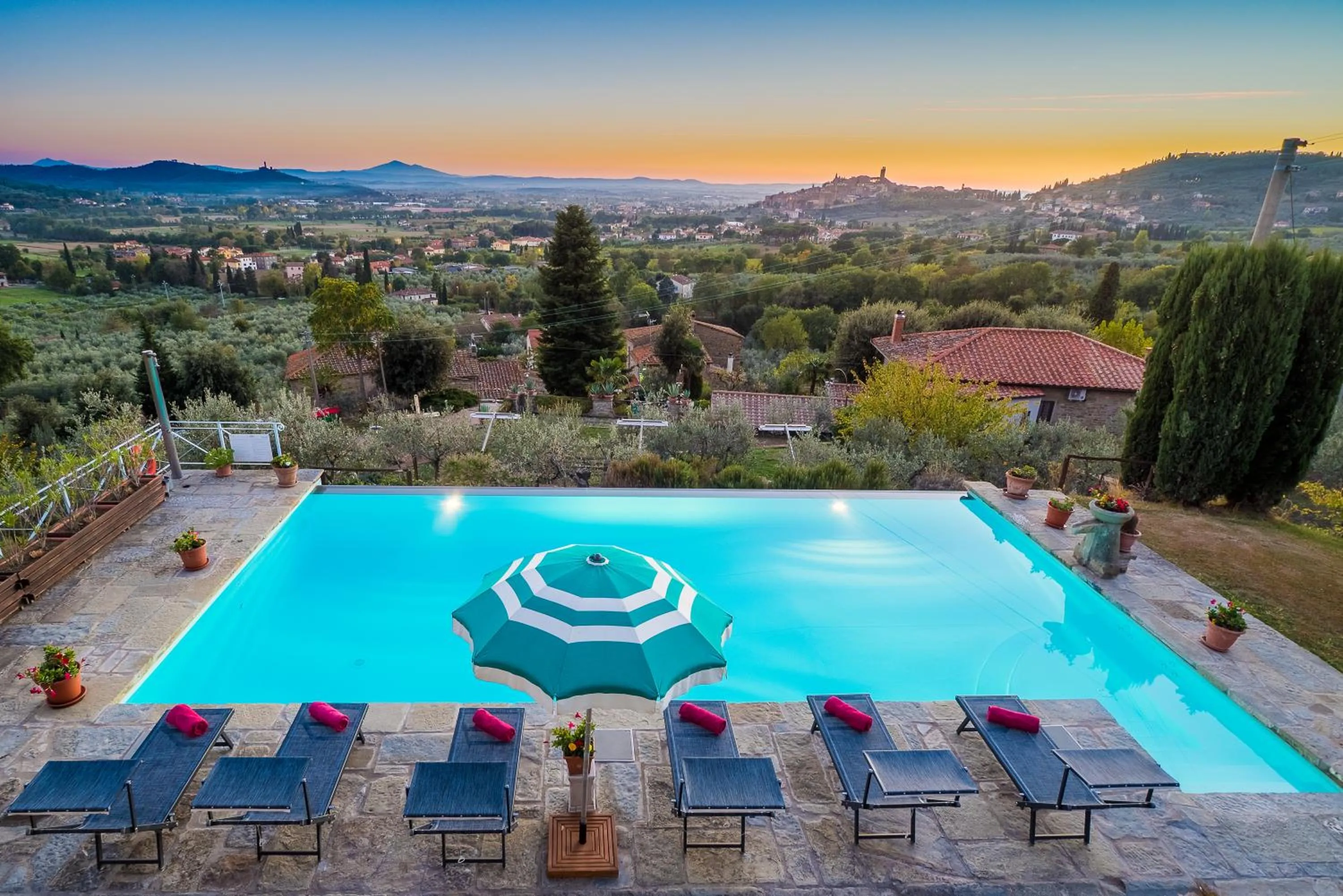 Pool view in Villa Senaia