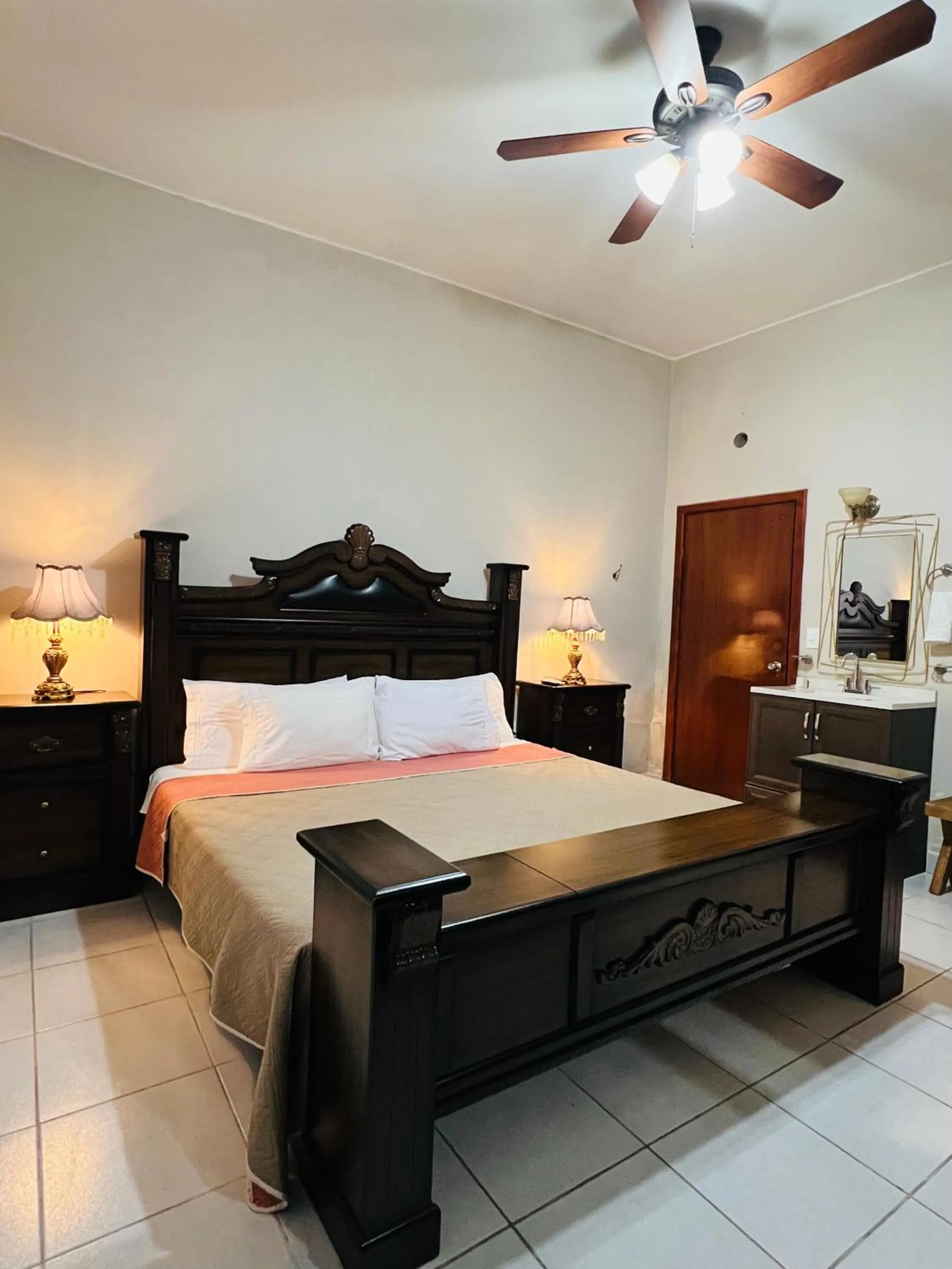 Bed in Hostería Casa Marquez