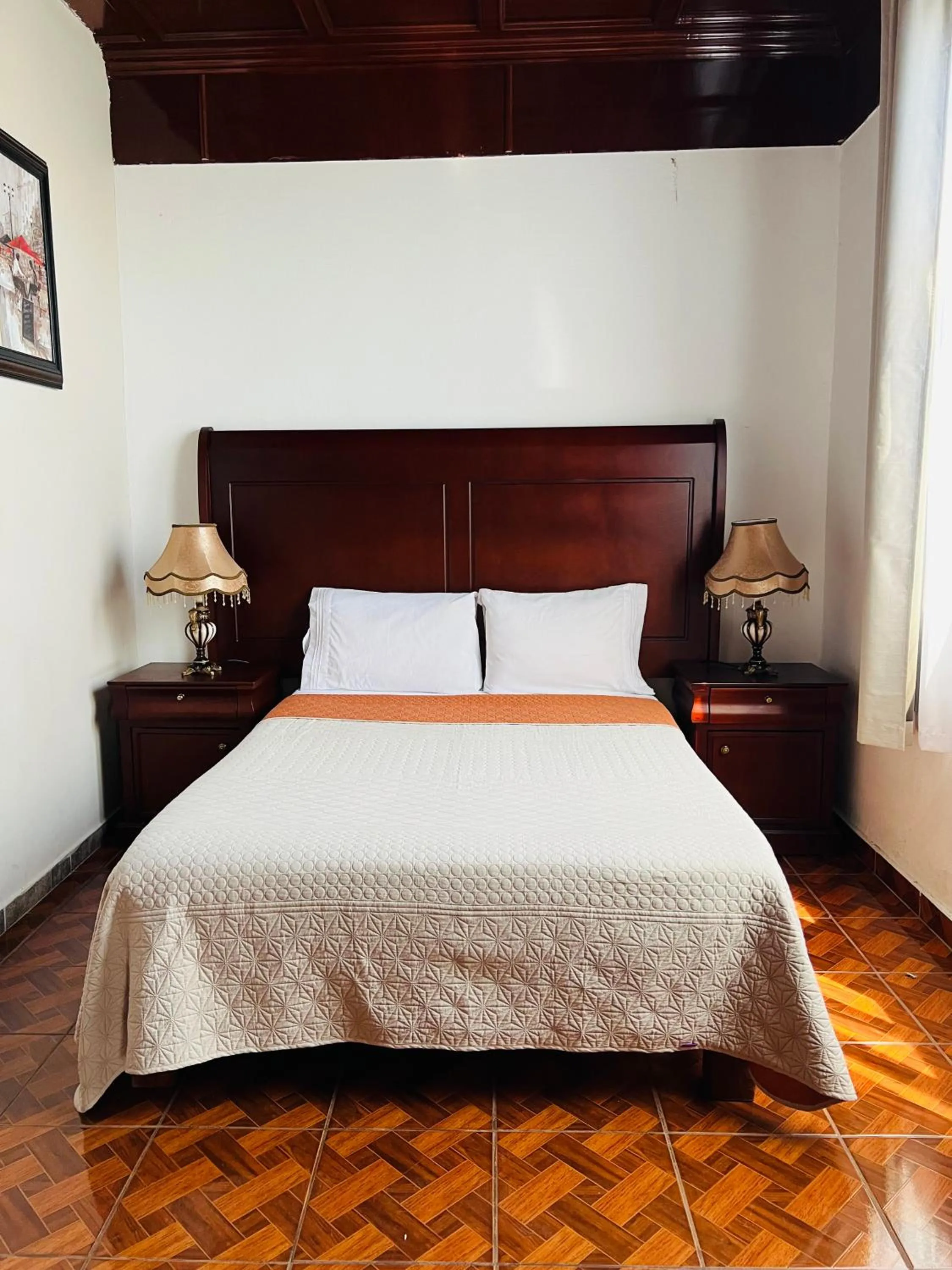Bed in Hostería Casa Marquez