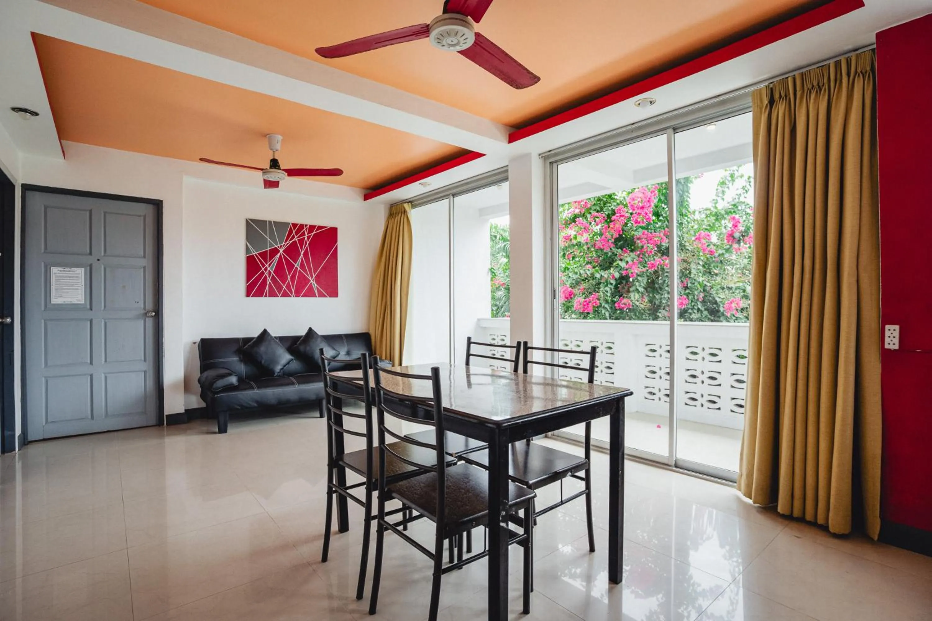 Living room in Lemon House apartment