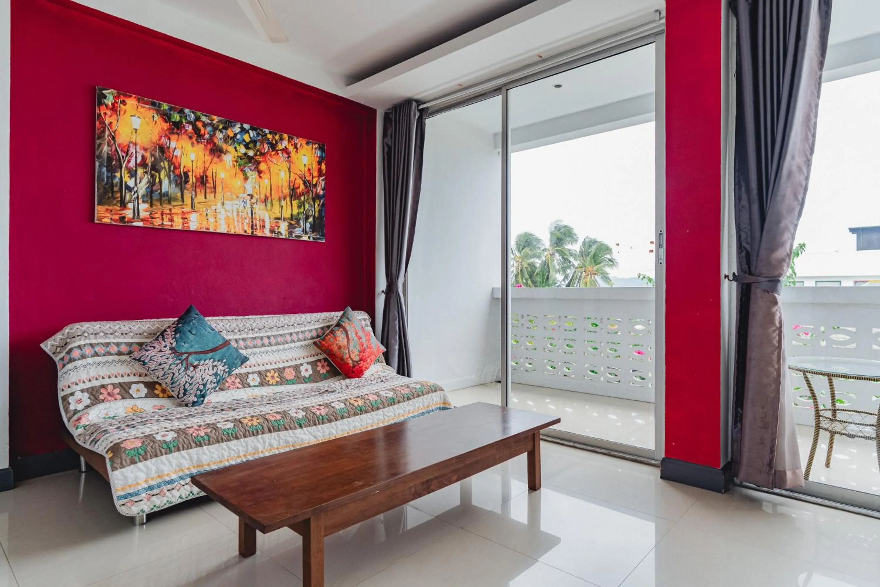 Living room in Lemon House apartment