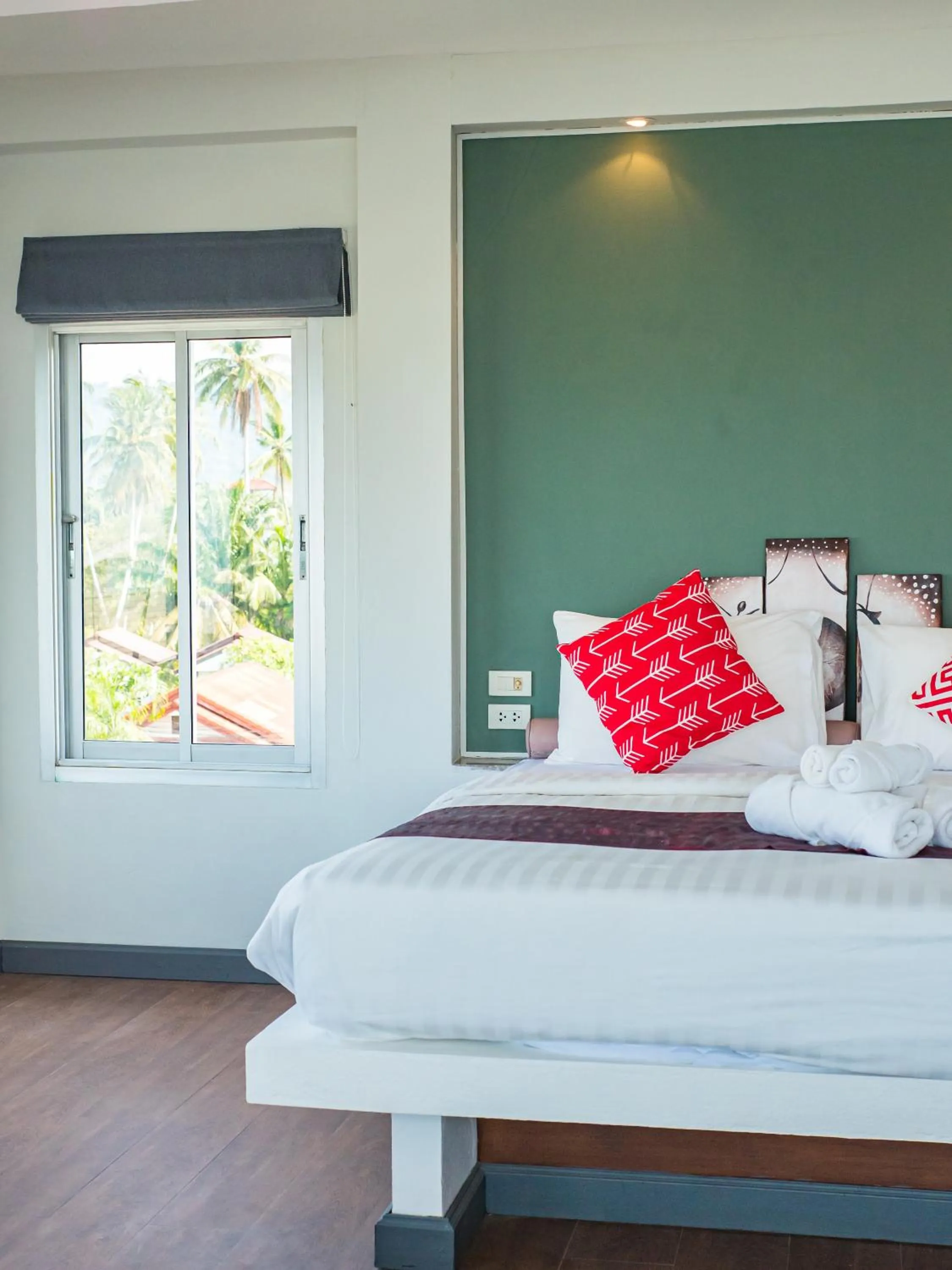 Bed in Lemon House apartment