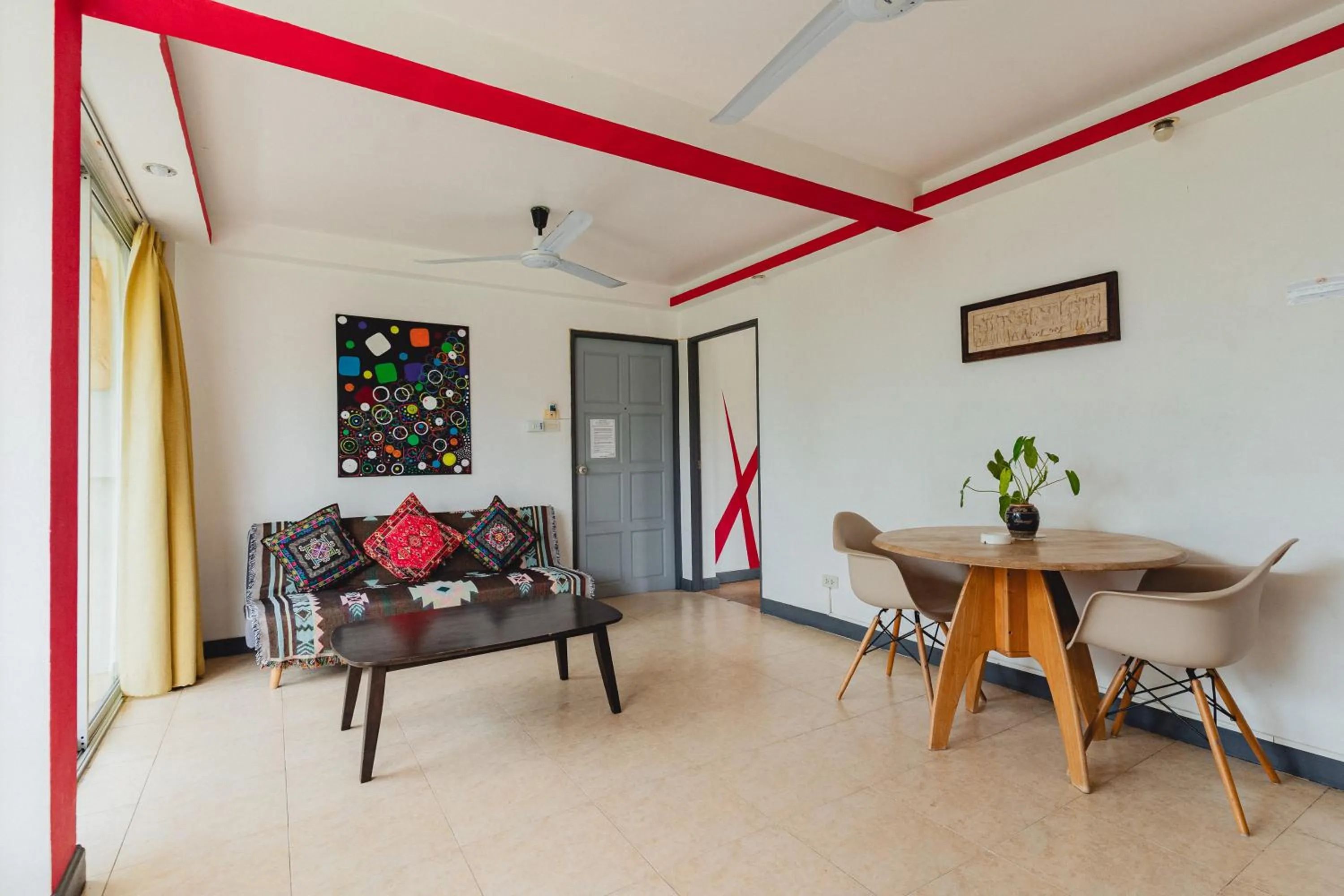 Living room in Lemon House apartment