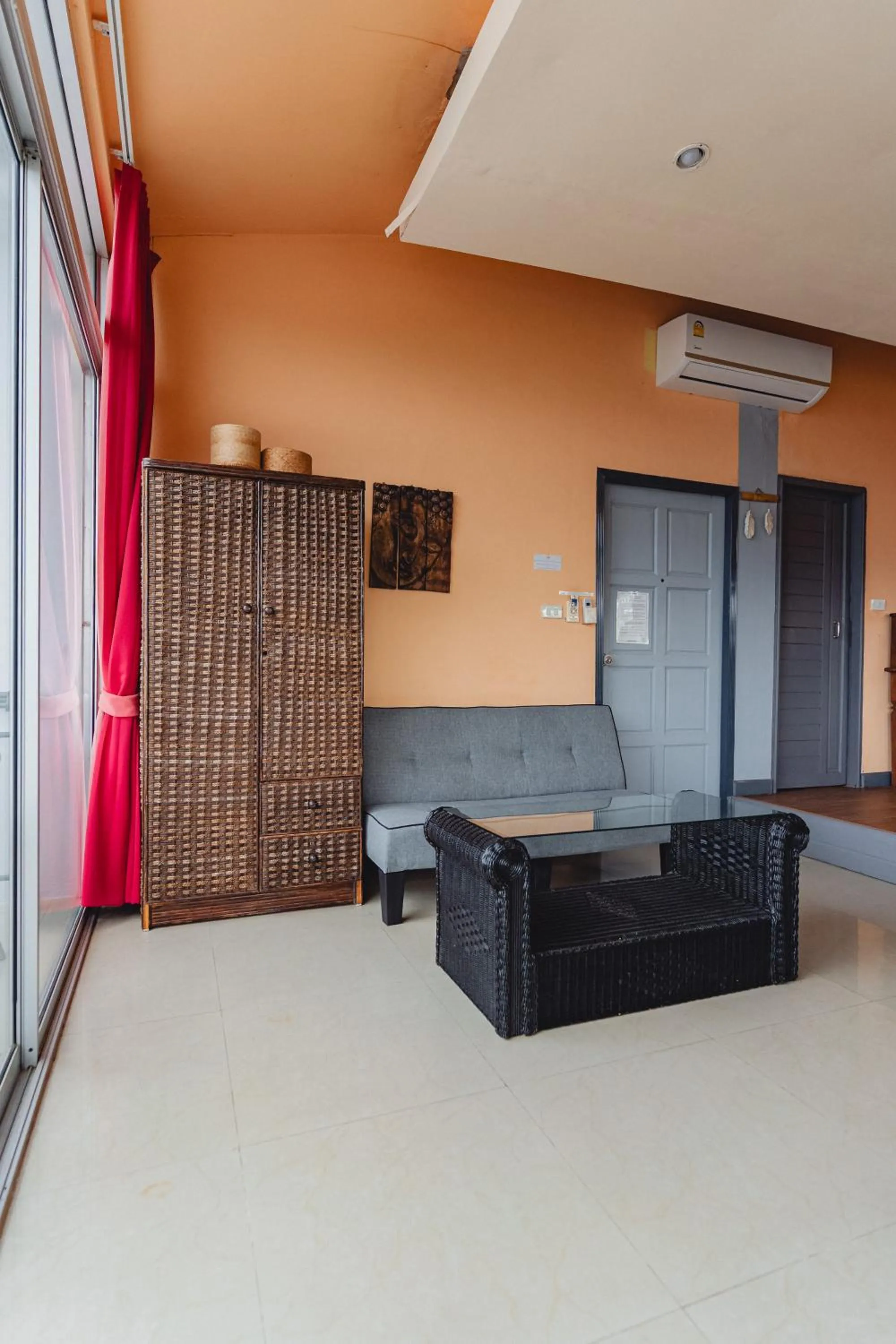 Living room in Lemon House apartment