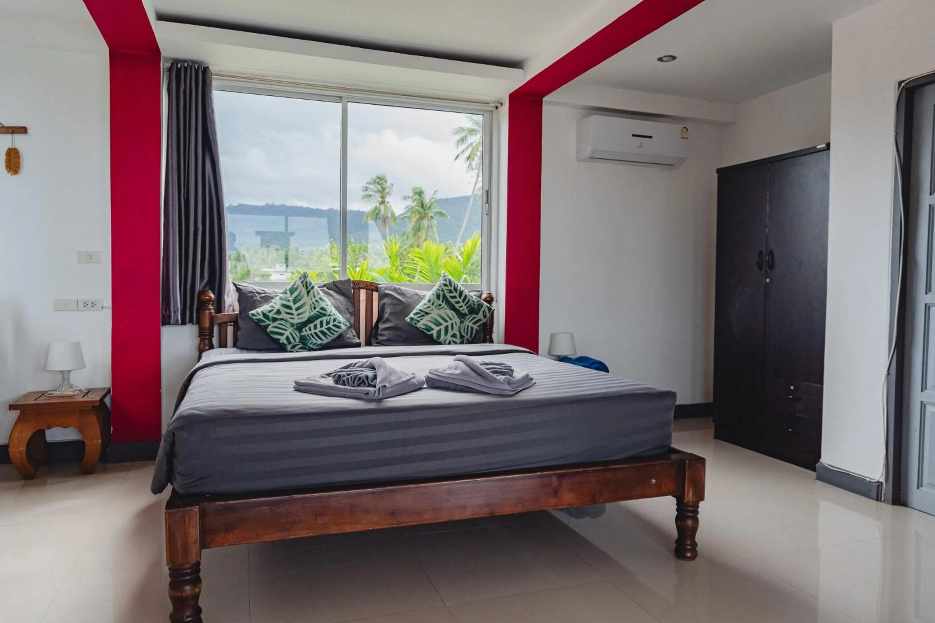 Bed in Lemon House apartment