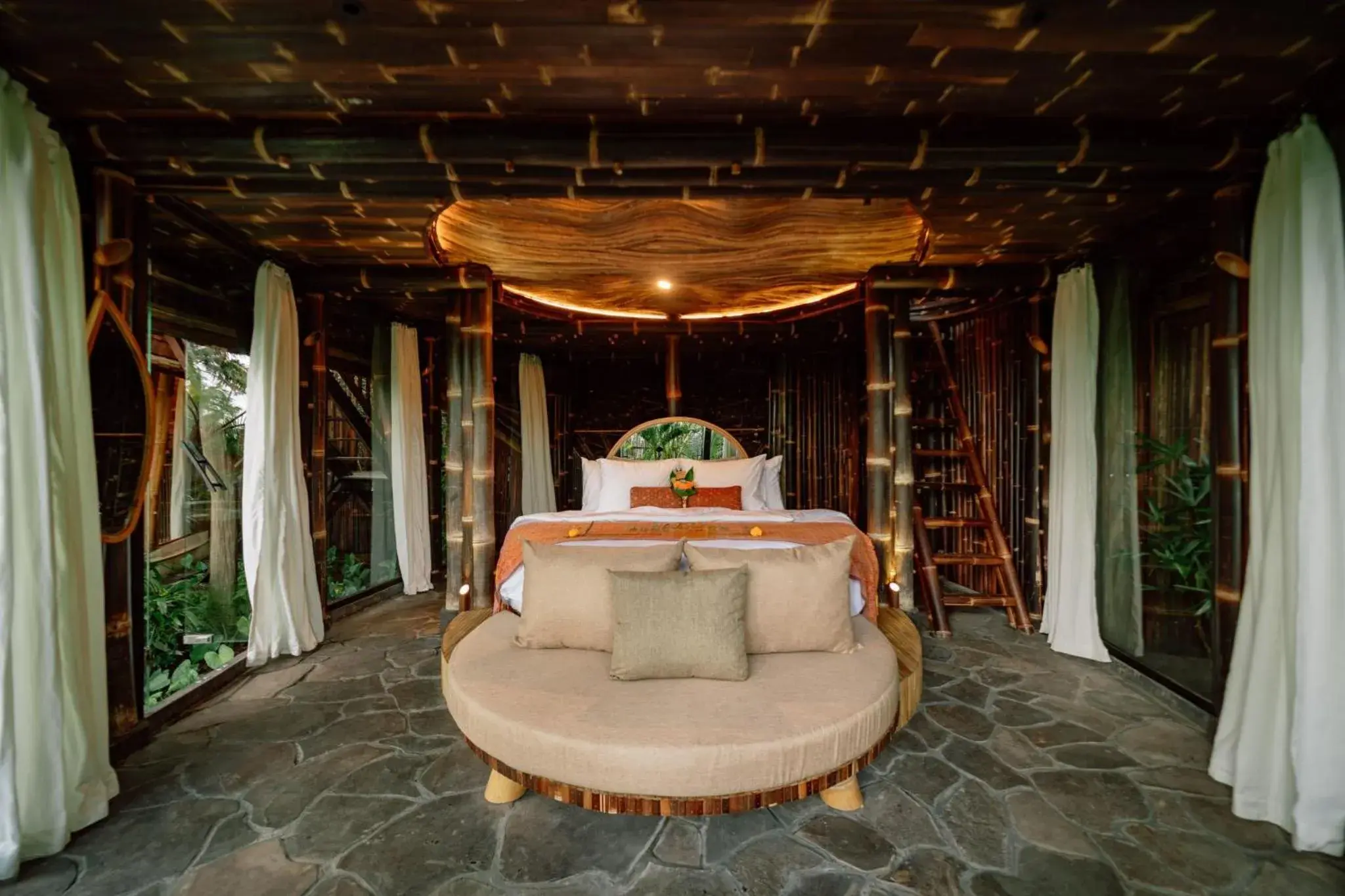 Living room in Hideout Eco Bamboo House Bali Living room in Hideout Eco Bamboo House Bali