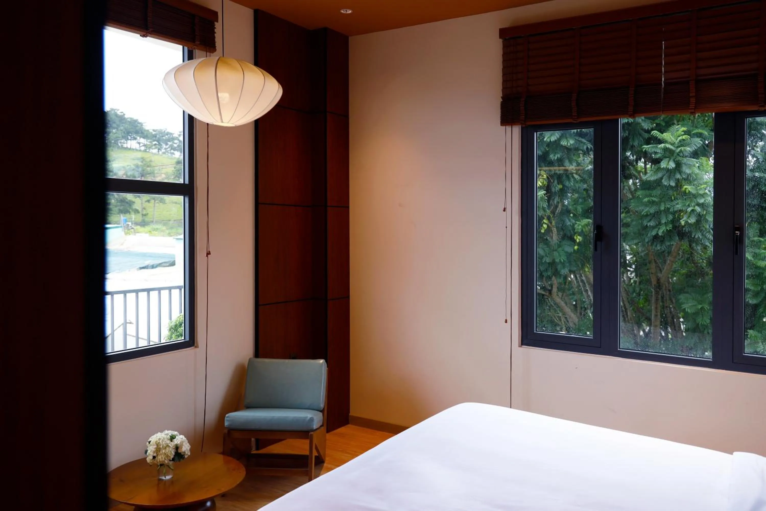 View (from property/room), Bed in Hôtel De Da Phu