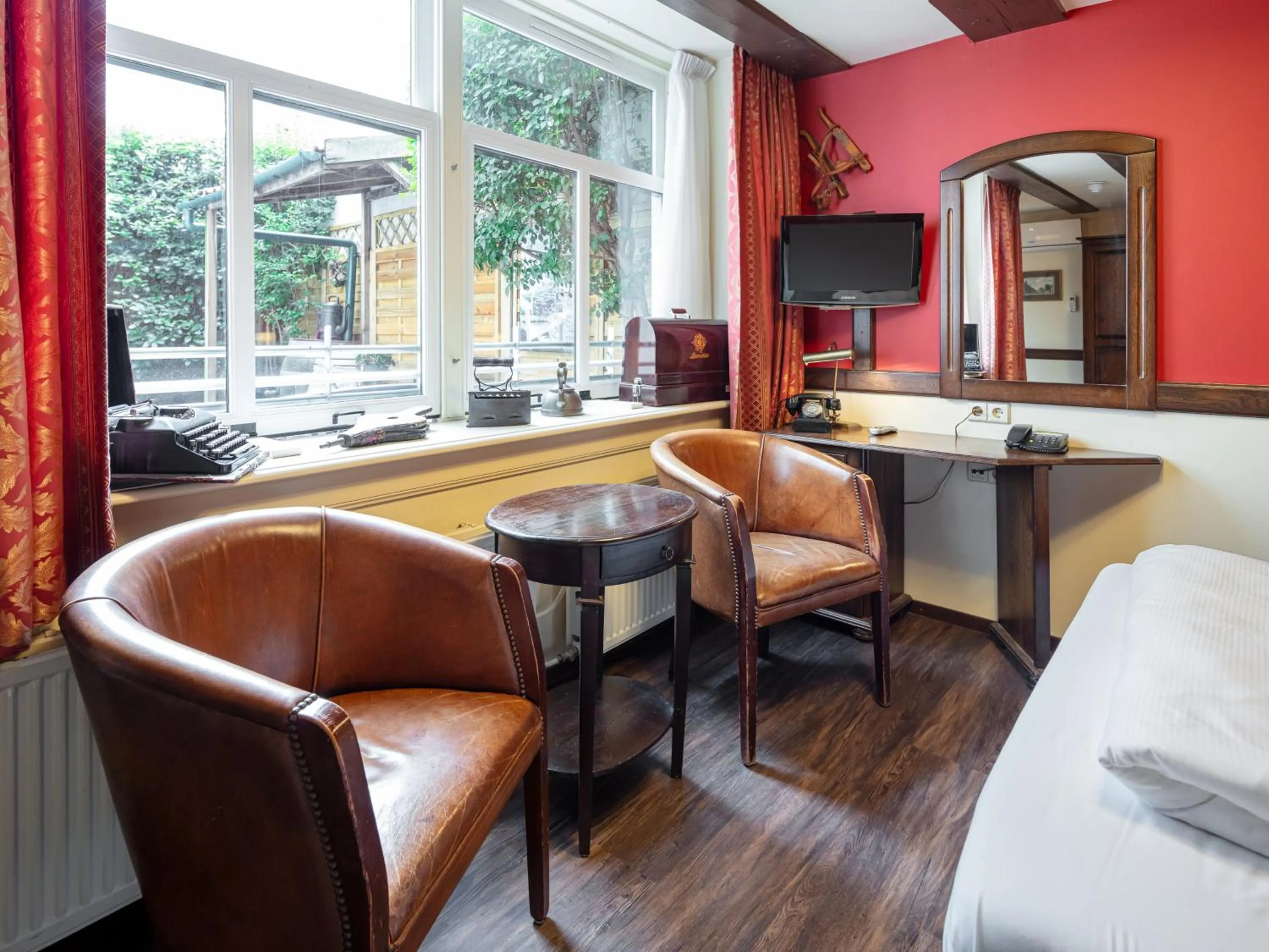 Seating area in A-Train Hotel