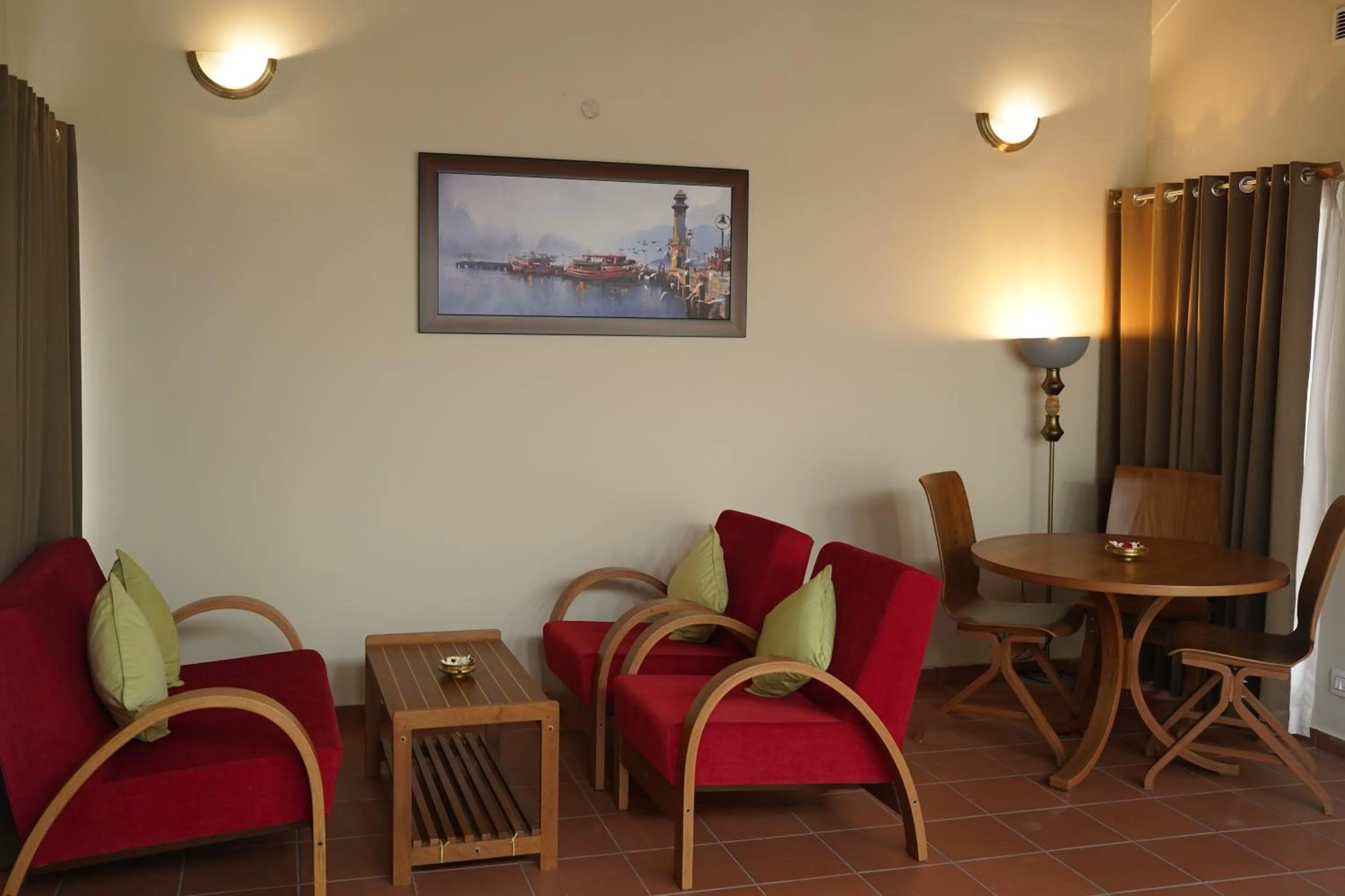 Living room in Vaidekam Resorts & Wellness, Kannur