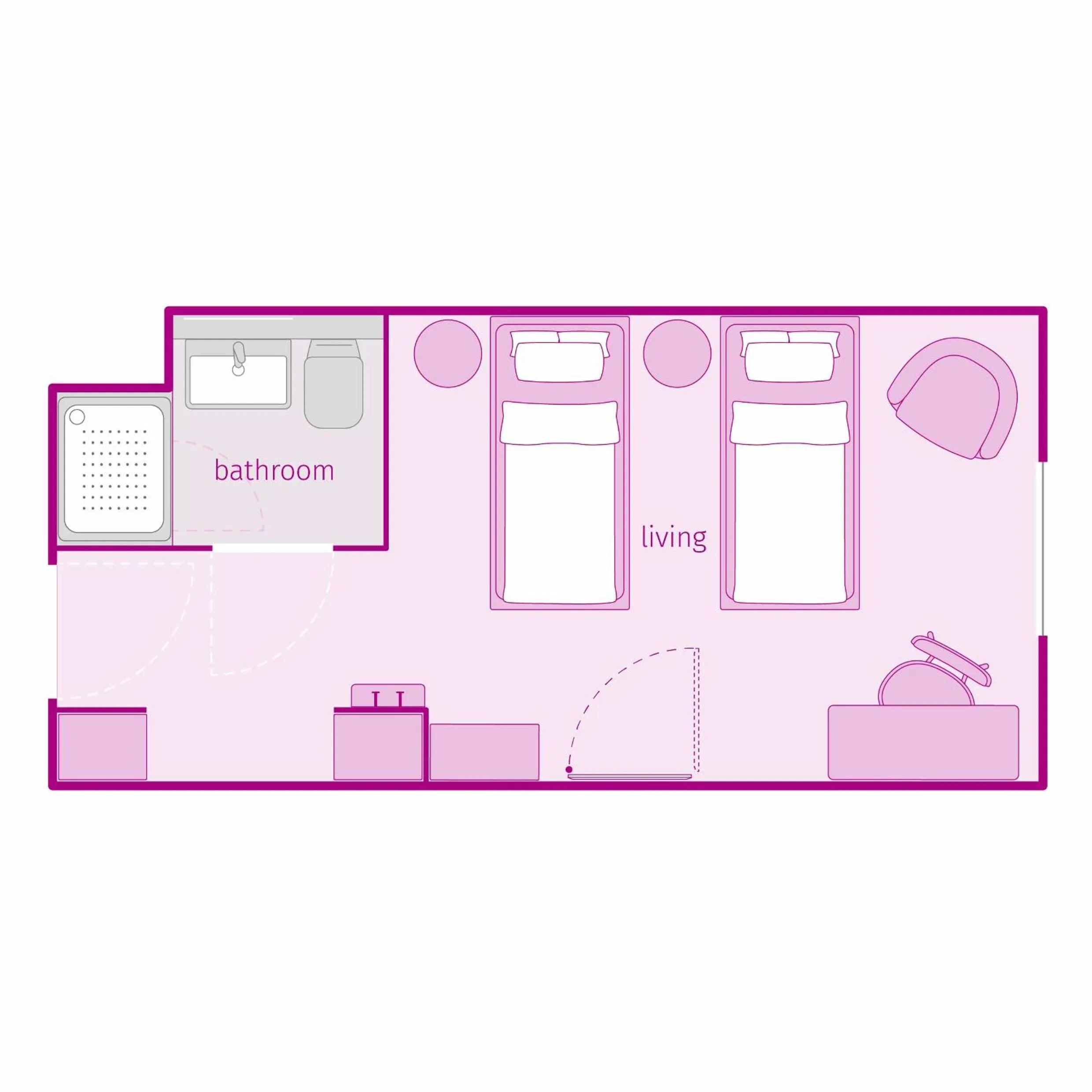 Floor plan in smartments Frankfurt City-Ost