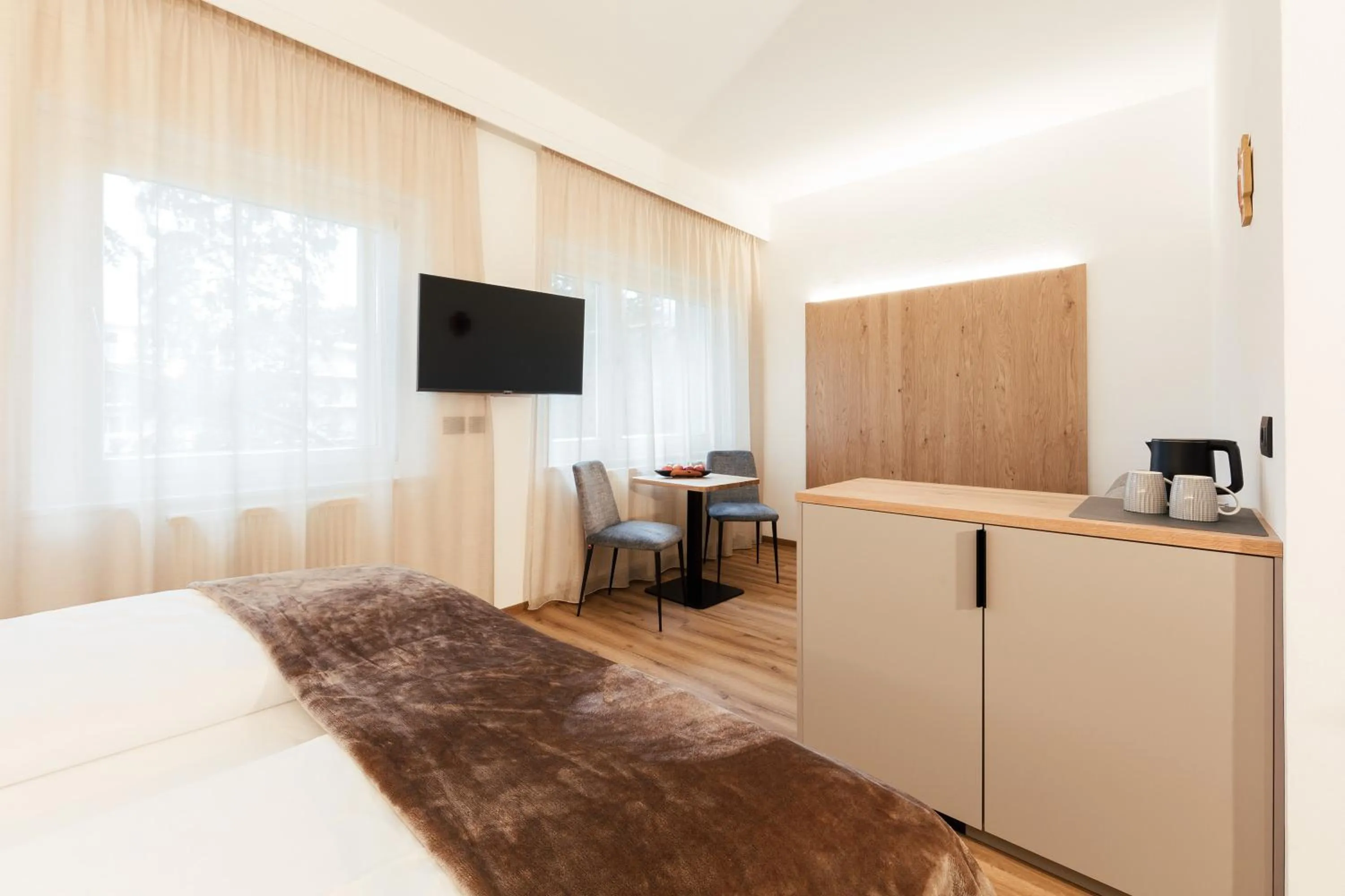 Photo of the whole room, Bed in Gästehaus Salvatorianerinnen