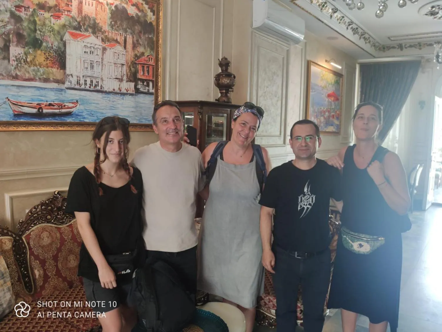 group of guests in Solomon's Mansion Hotel Istanbul