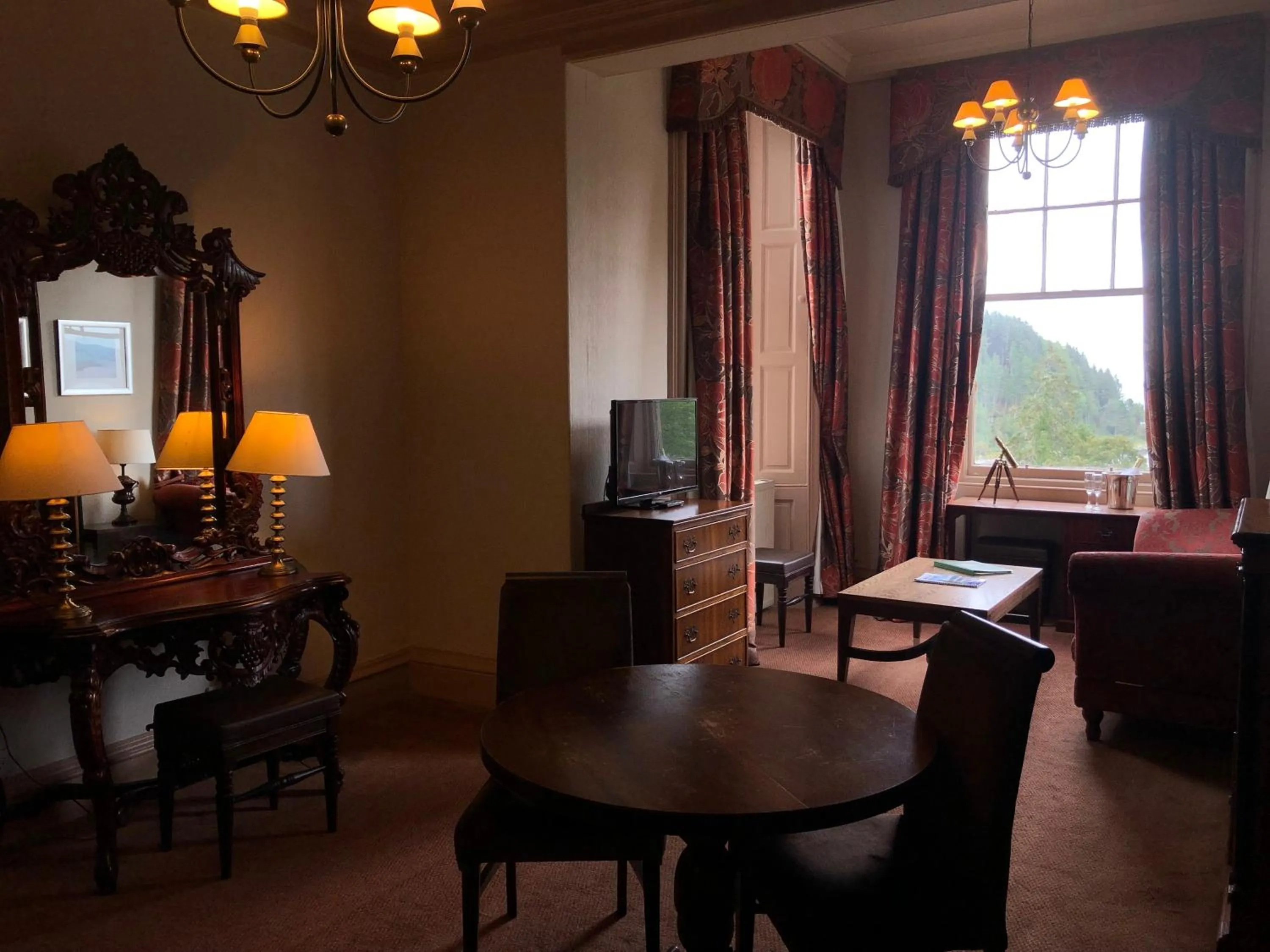 Seating area in Stonefield Castle Hotel ‘A Bespoke Hotel’