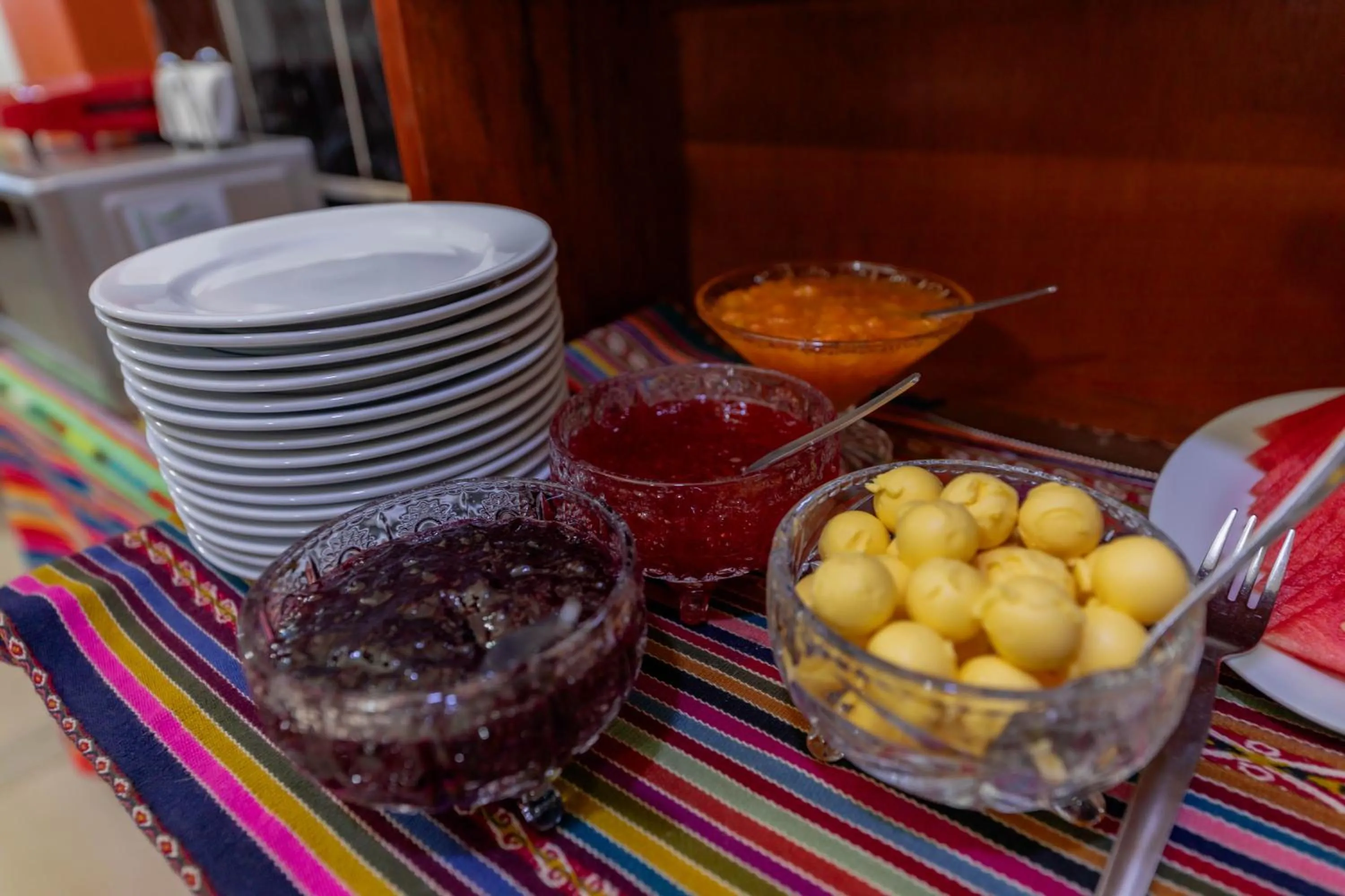 Buffet breakfast in Dreams Boutique Hotel Cusco